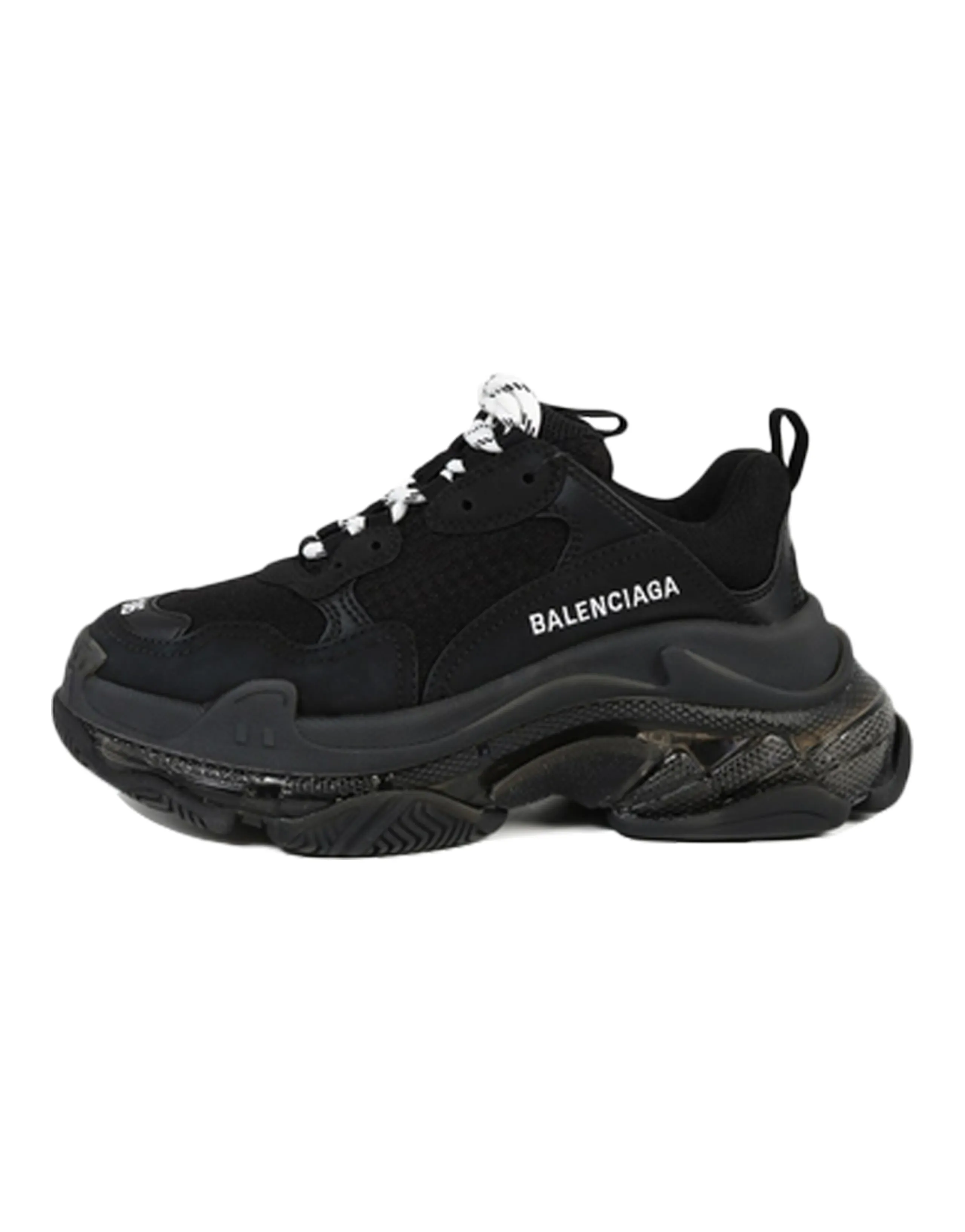 Balenciaga Triple S Clear Sole Double Black Women's