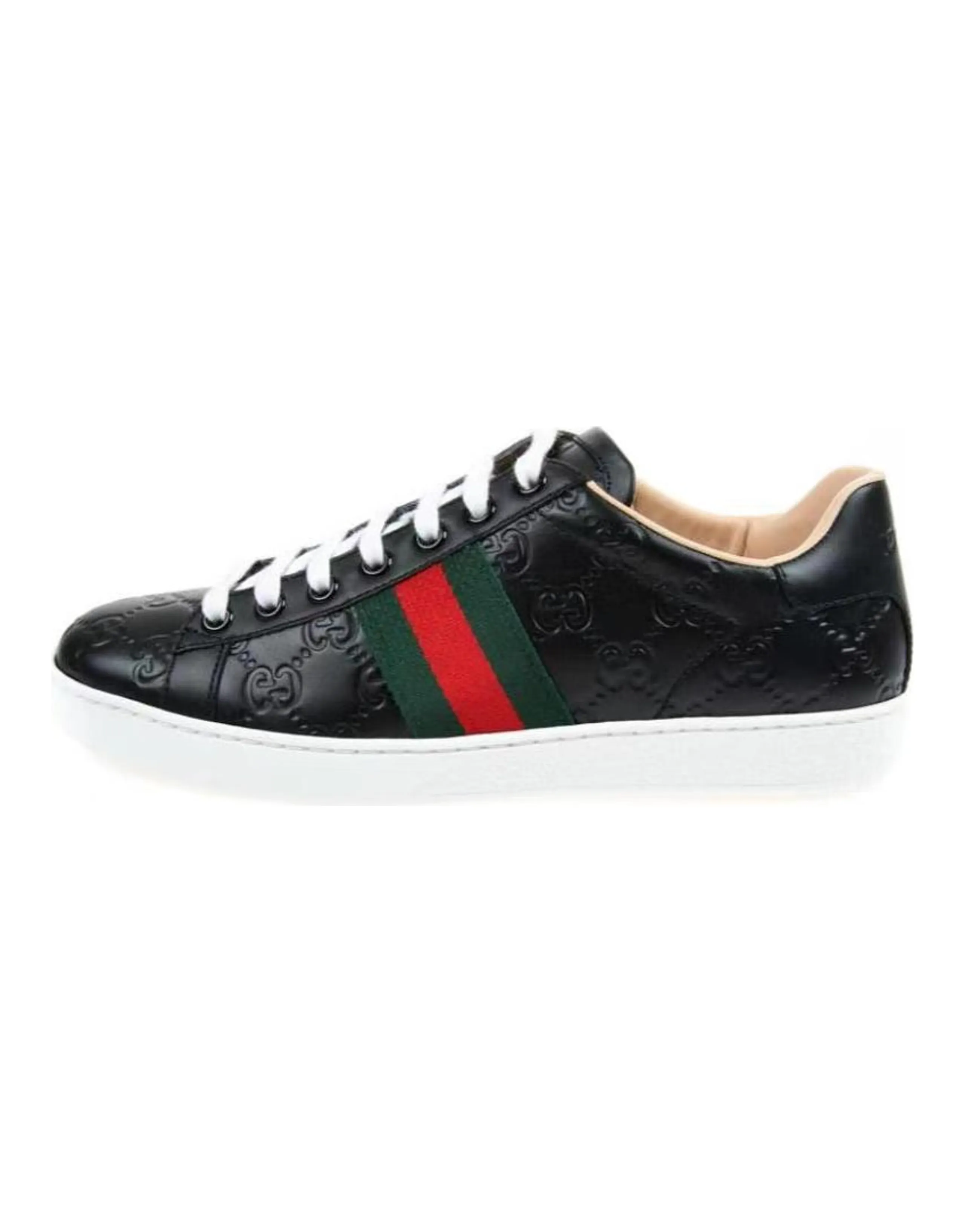 GUCCI Ace Skateboard Shoes Women's Low-Top Black