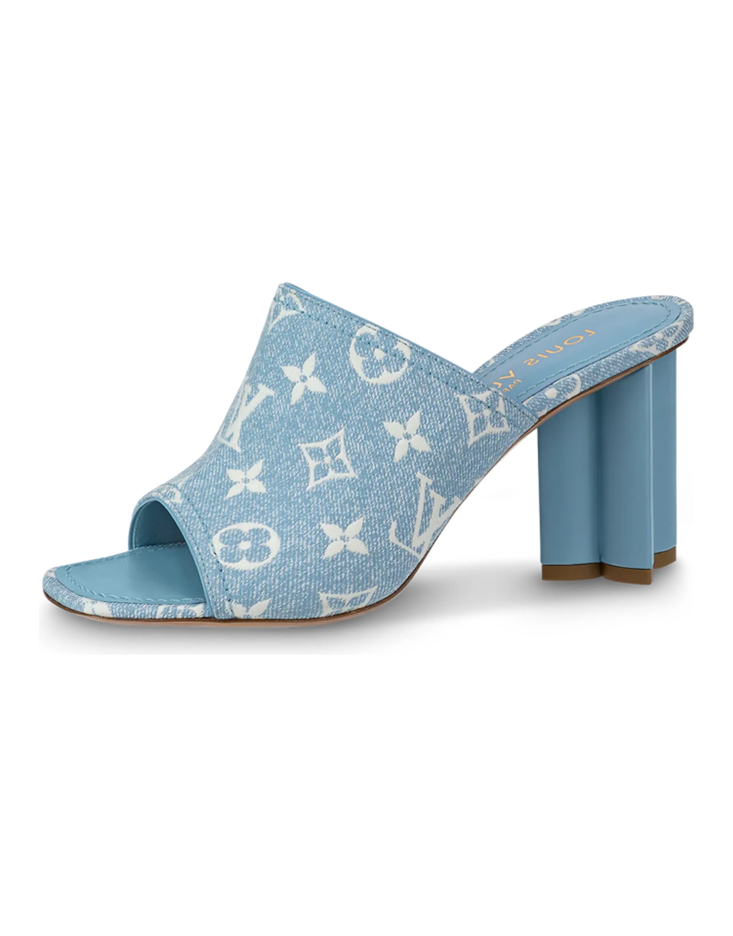 LOUIS VUITTON Silhouette Slide Slippers Women's Blue