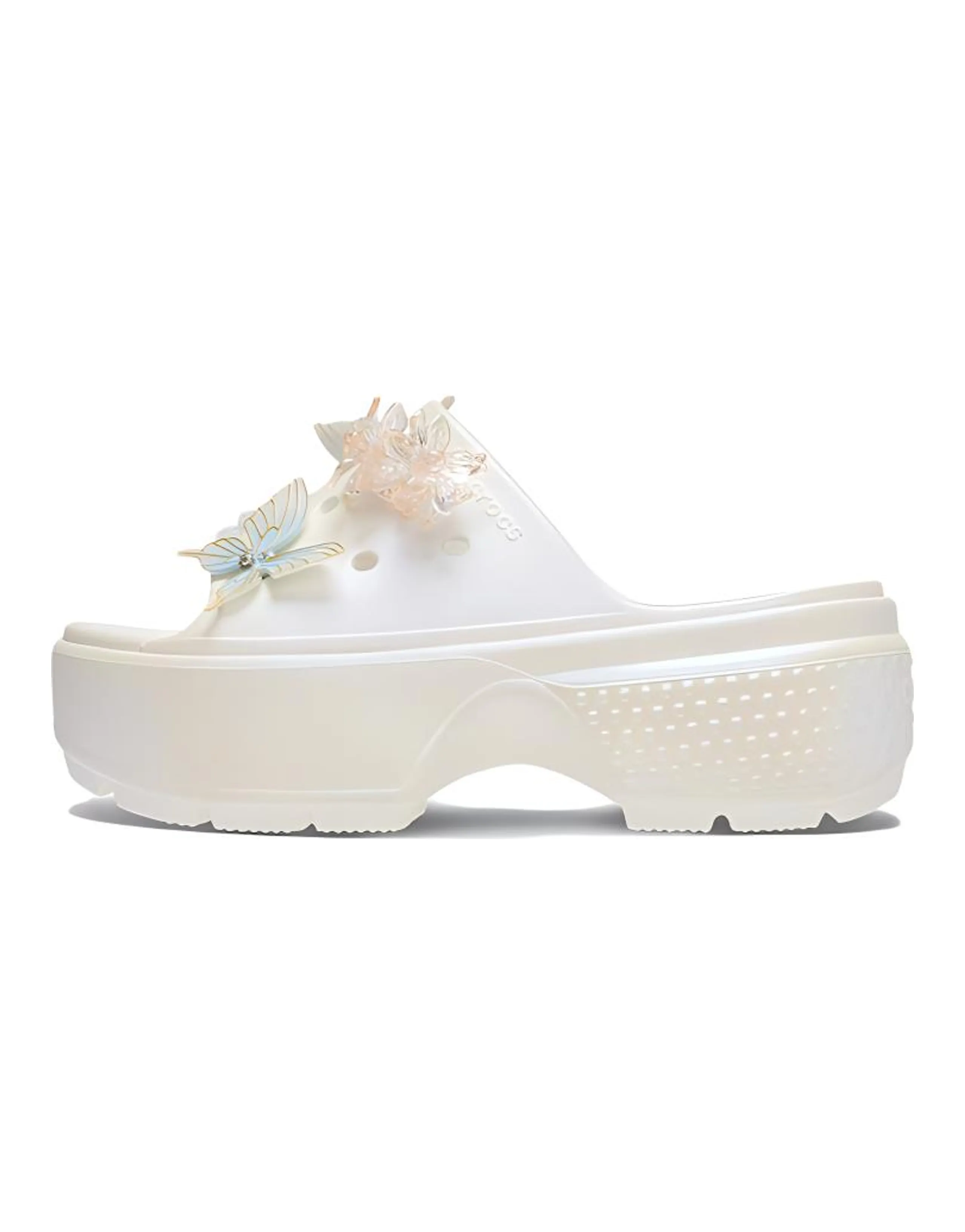Crocs Stomp Slides 'White' Women's