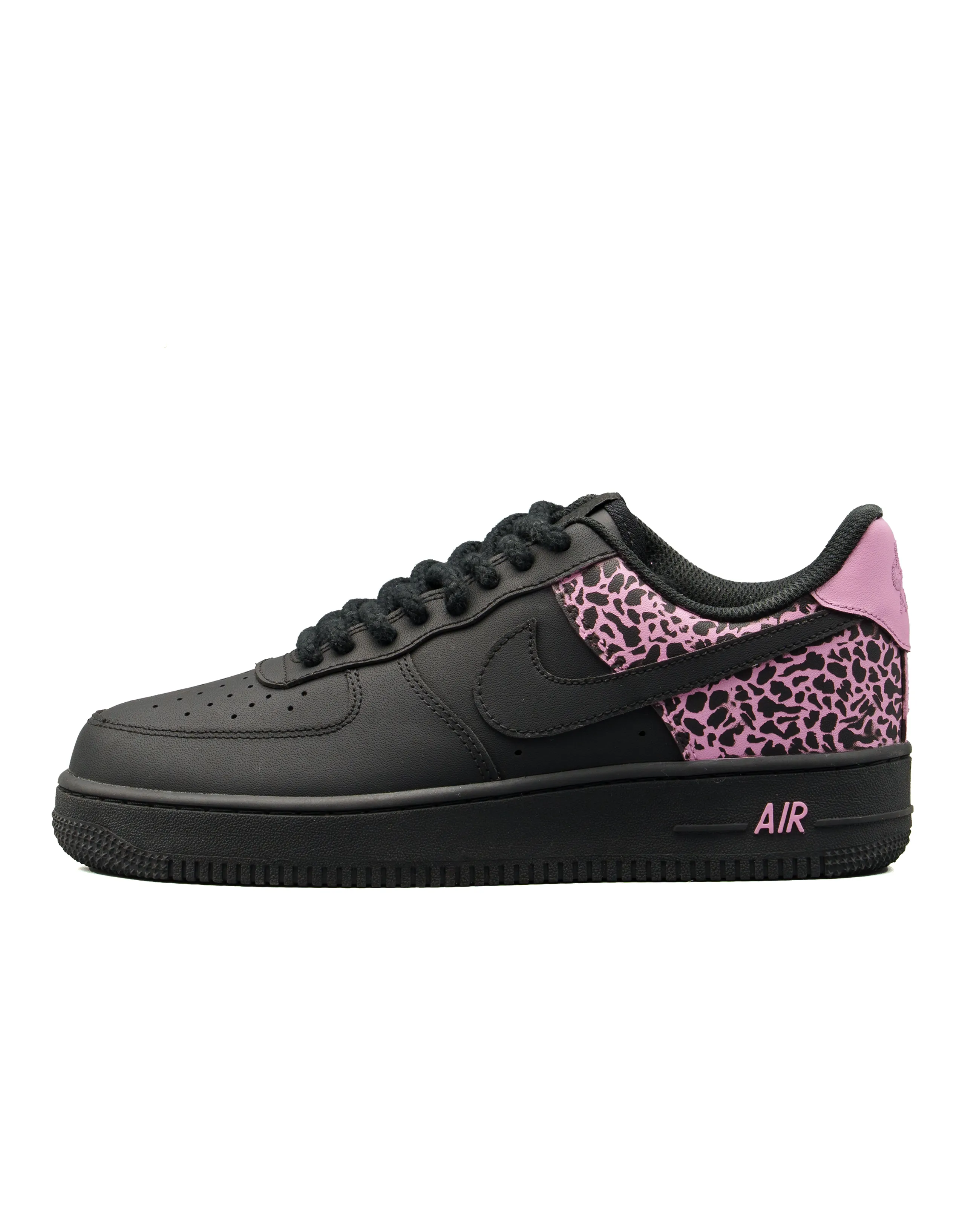 Custom Nike Air Force 1 Low Women's Sneakers Black Pink
