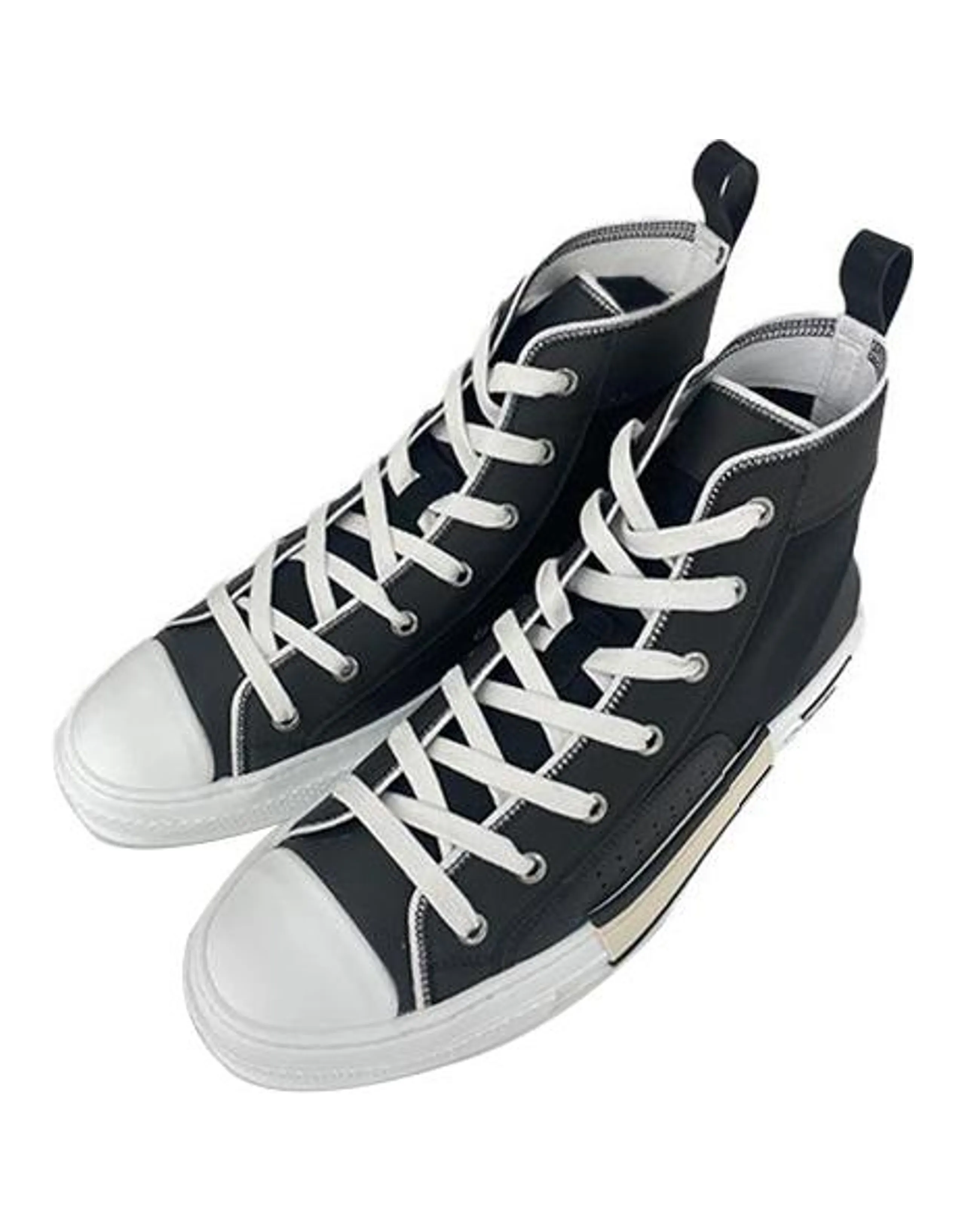 DIOR Canvas Shoes Men High-Top Black