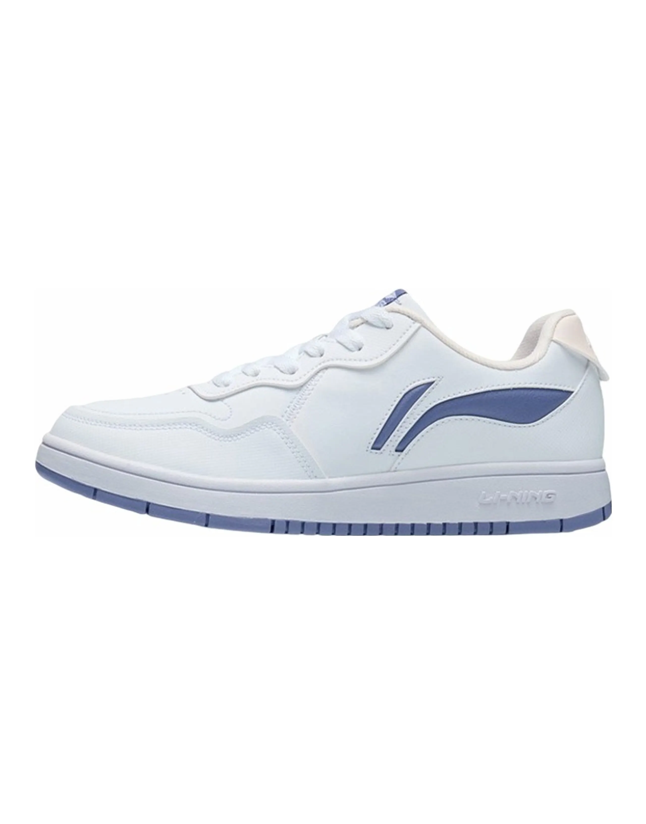 LiNing Anti-Slip Wear-Resistant Low-Top Skateboard Shoes Women's White Blue