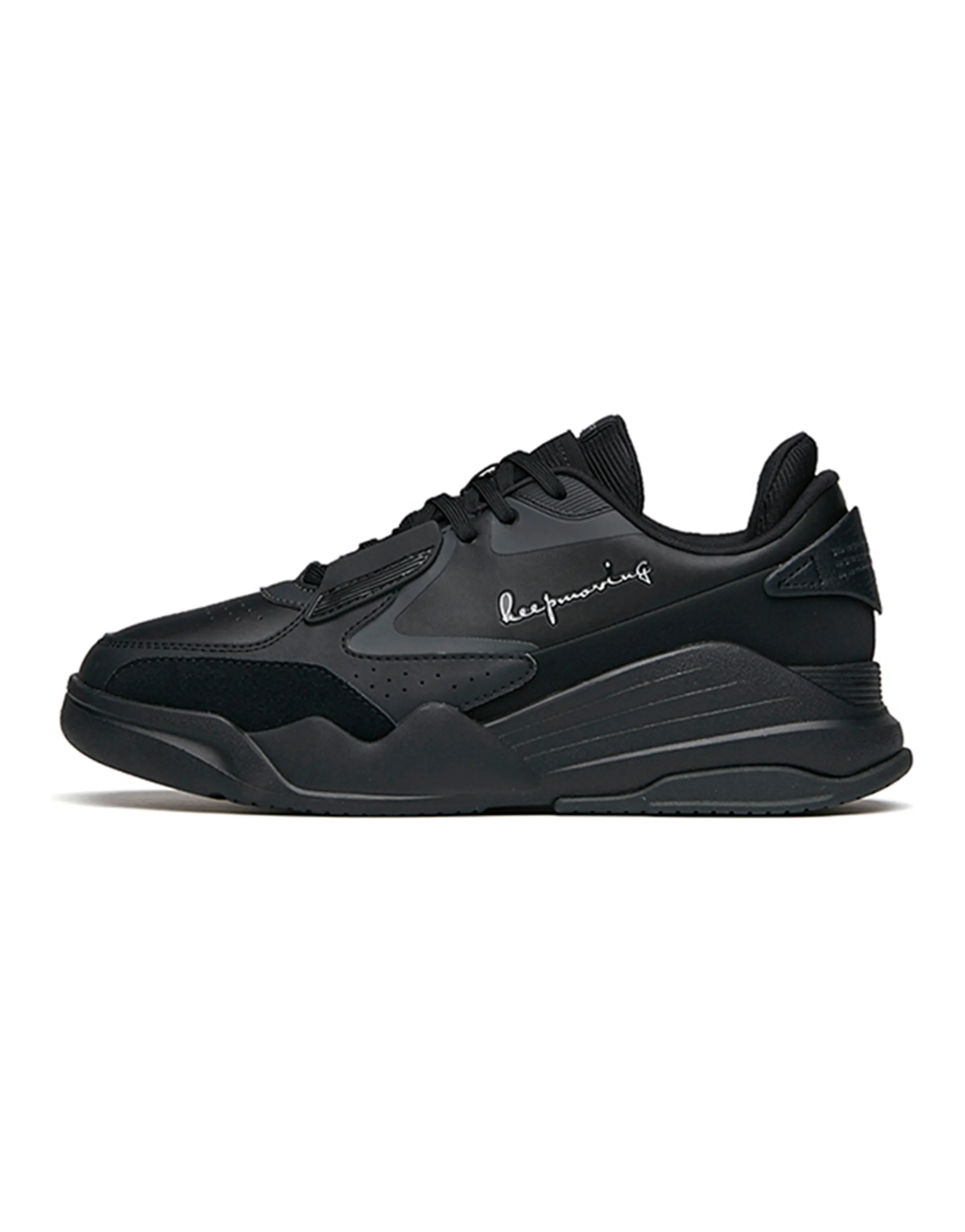 ANTA Skateboard Shoes Women's Low-Top Black/Carbon Gray
