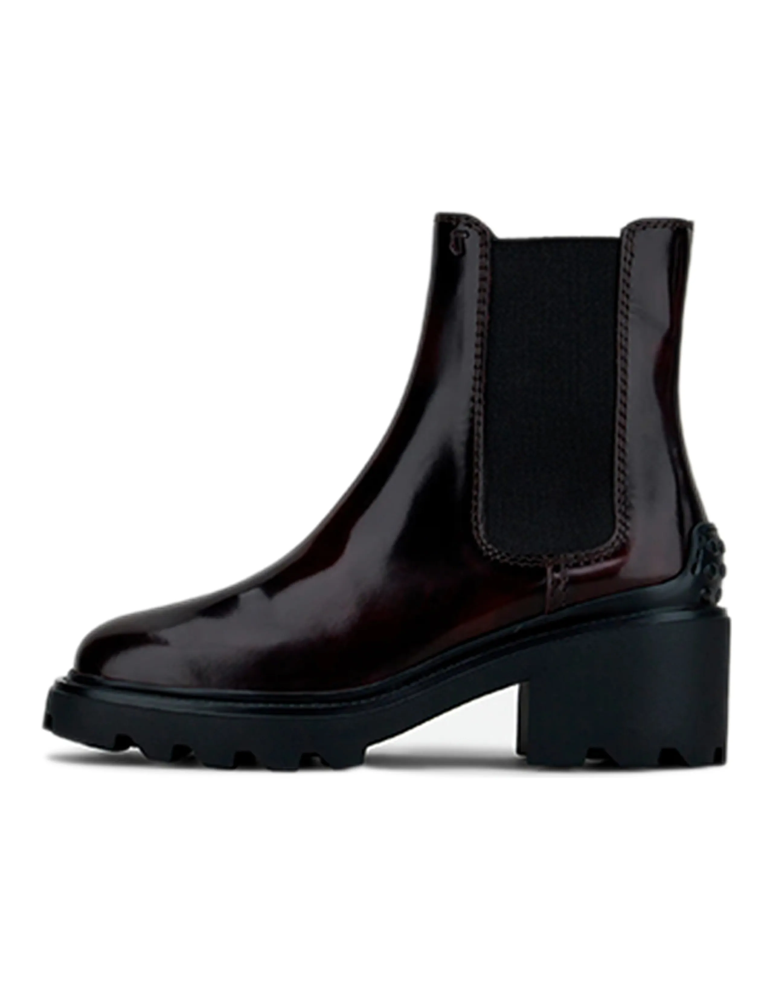 TOD'S Comfortable Minimalist Chelsea Boots Women's Burgundy