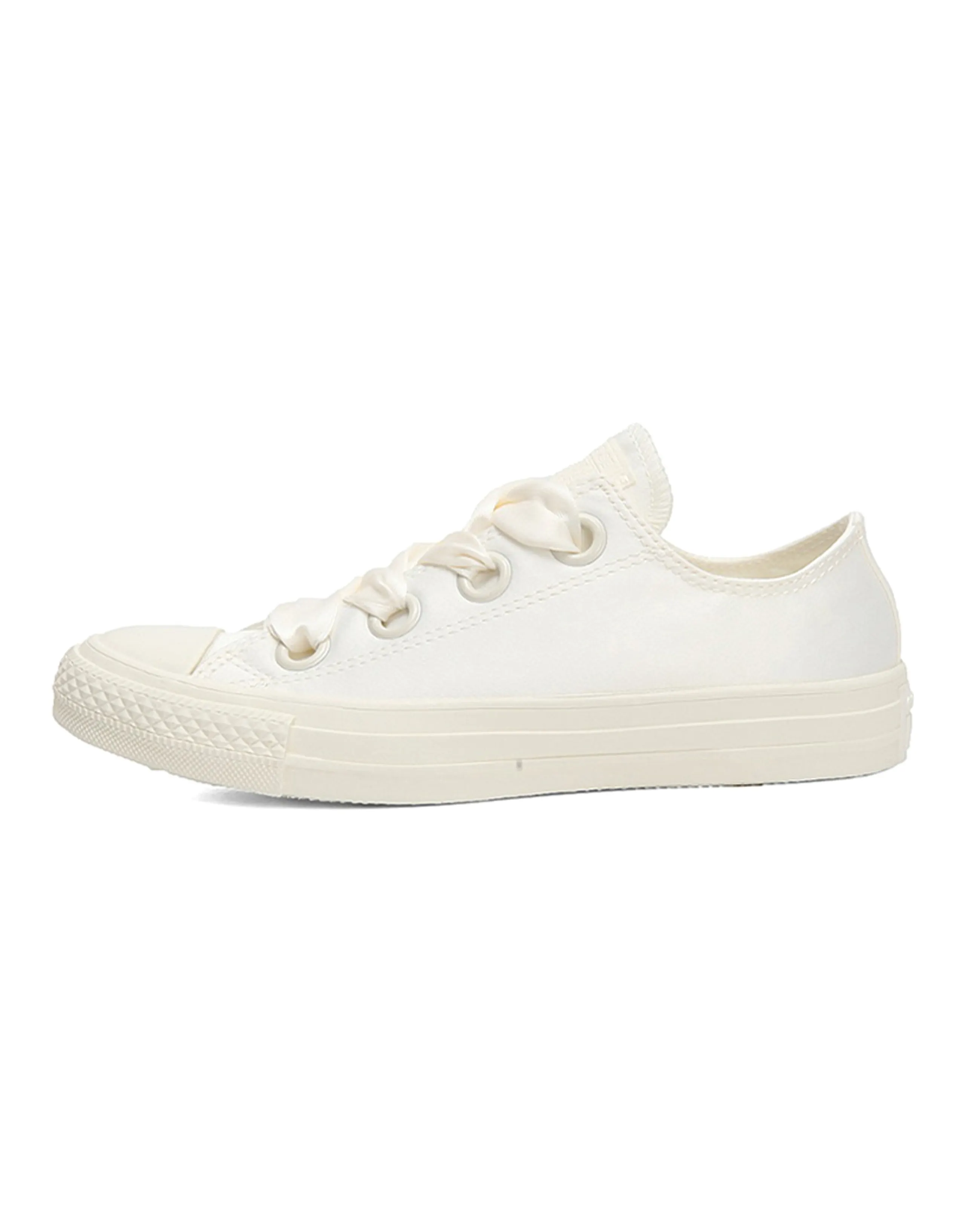 Converse All Star Big Eyelets White Silk Bow Women's