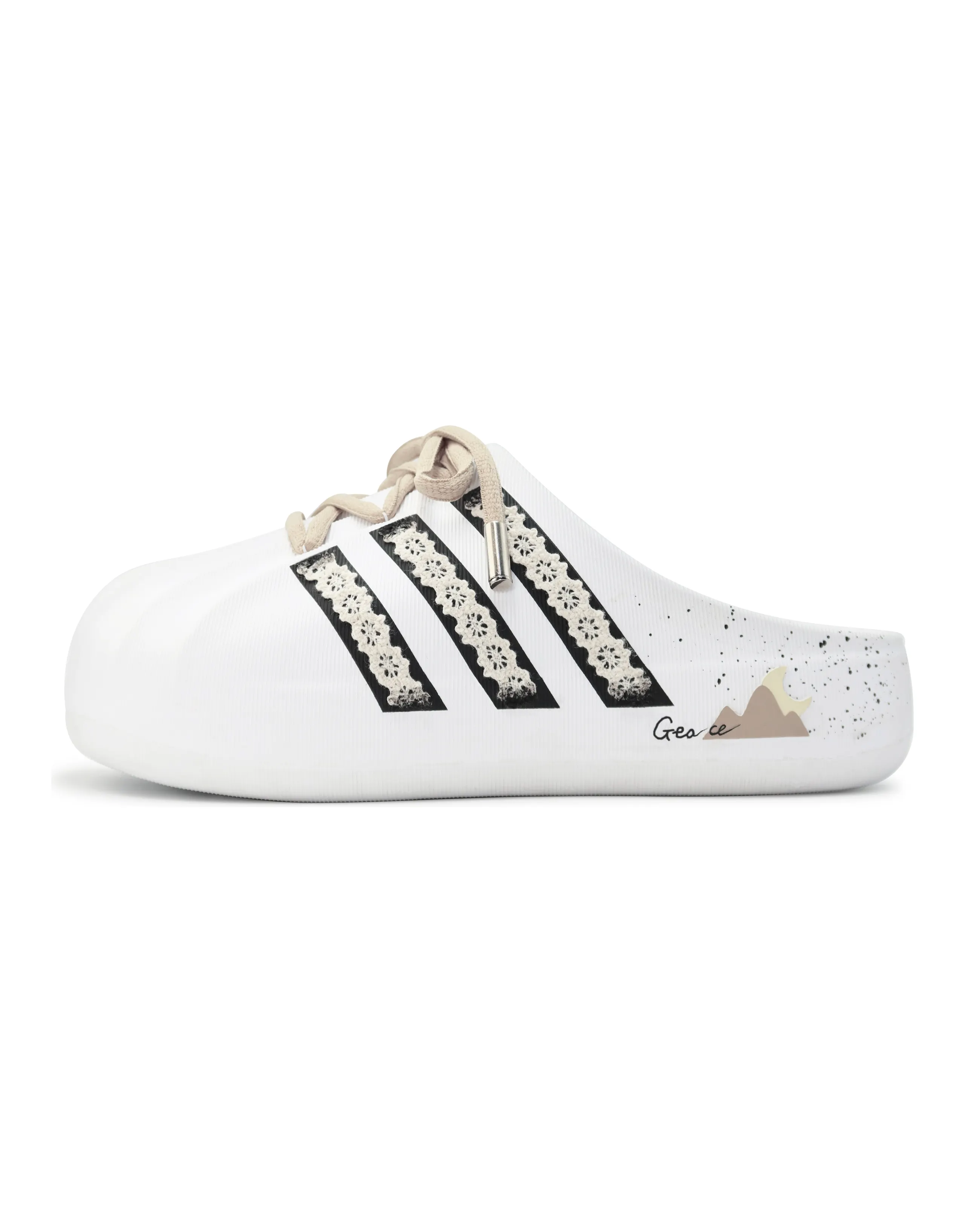 Adidas Originals AdiFOM Superstar Wrap-toe Slippers Unisex Black White Brown