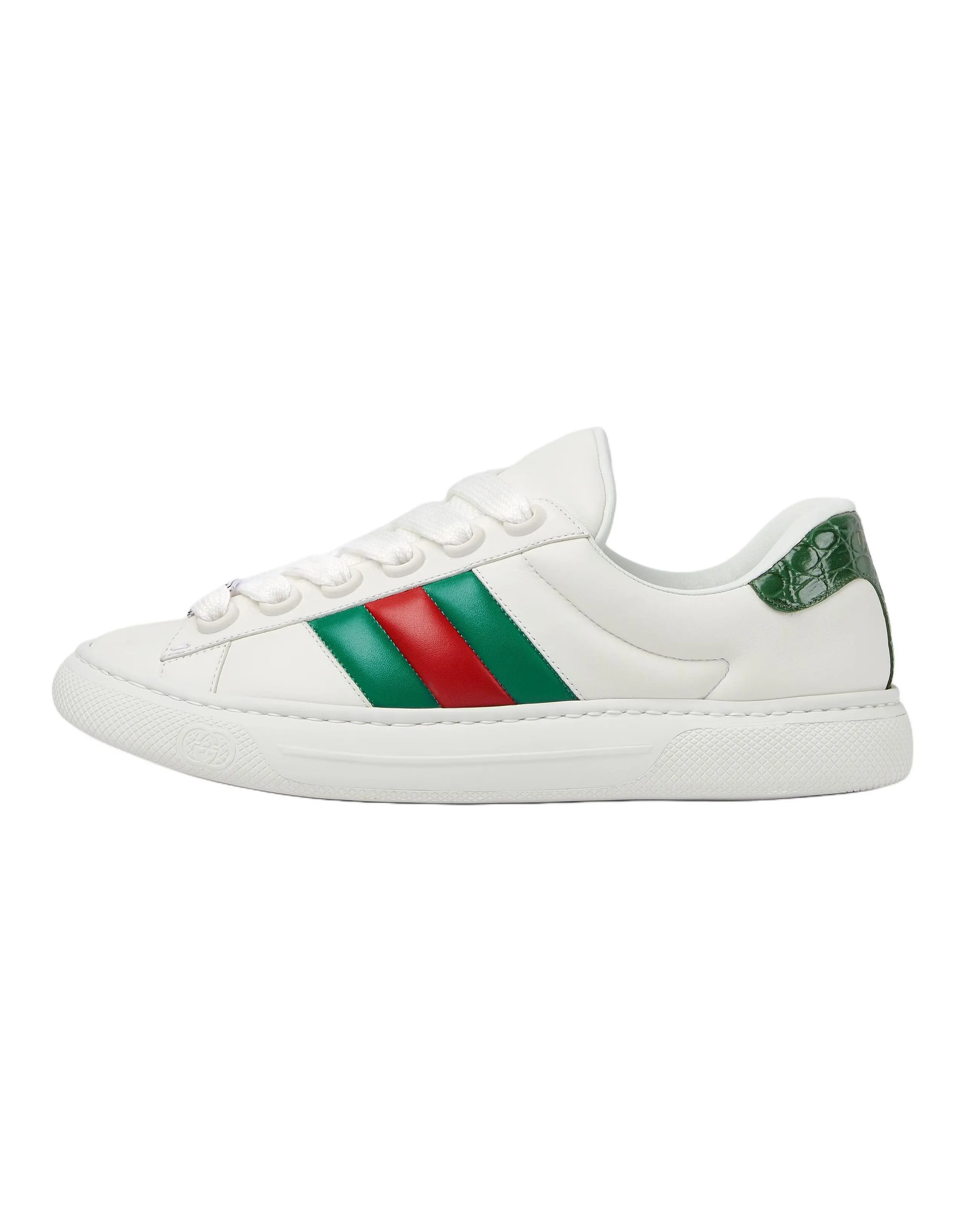 GUCCI Ace Skateboard Shoes Men Low-Top White