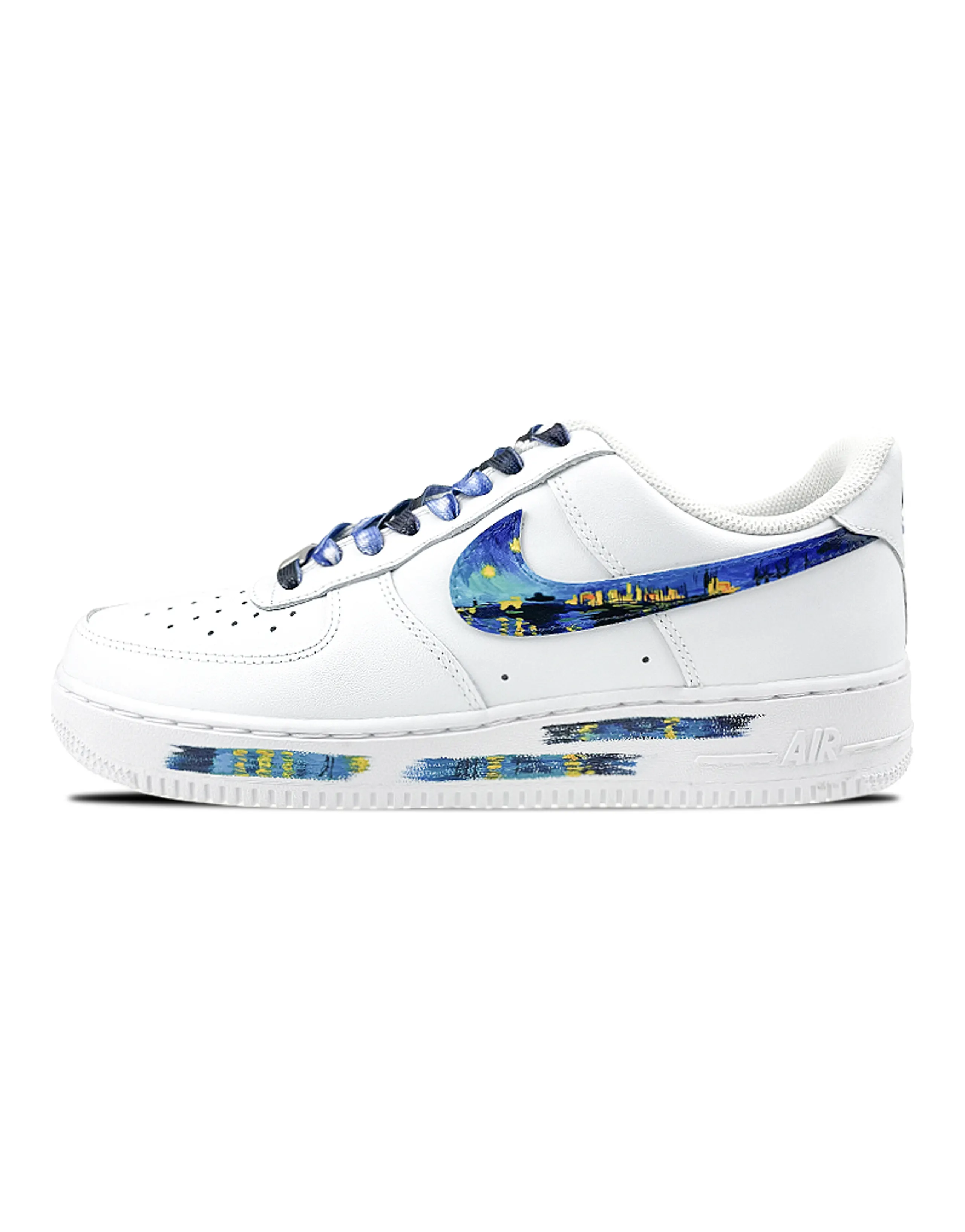Nike Air Force 1 Skateboard Shoes Women's Low-Top Blue Purple