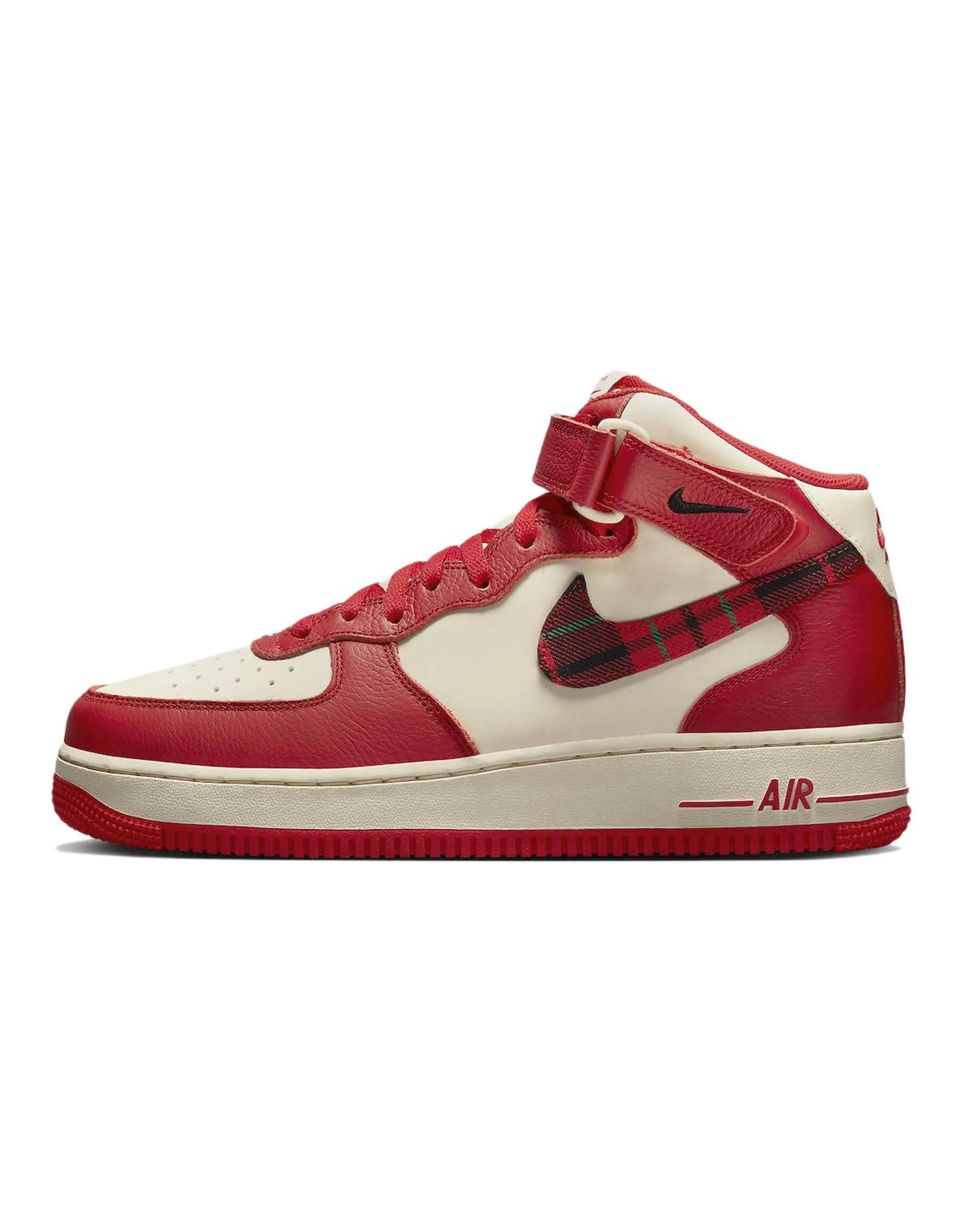 Nike Air Force 1 Mid '07 Lx Plaid Cream Red