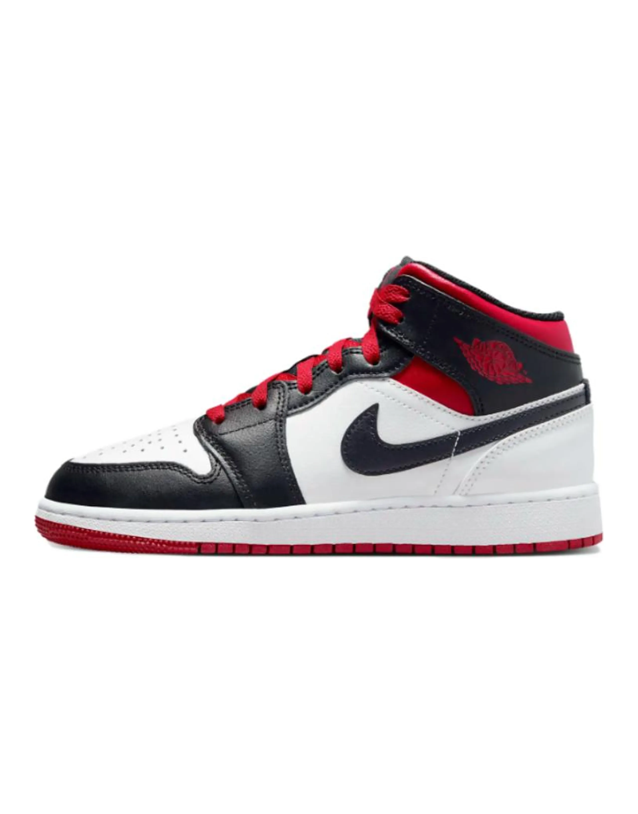 Jordan 1 Mid Gym Red Black Toe GS