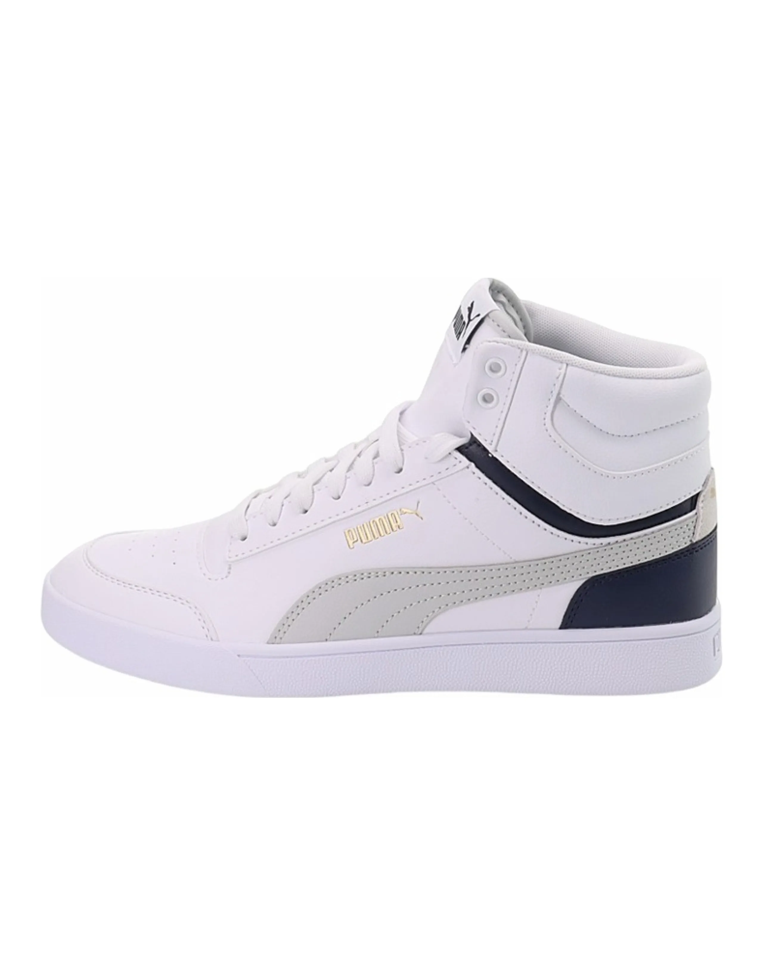 Puma Shuffle Mid 'White Grey Peacoat'