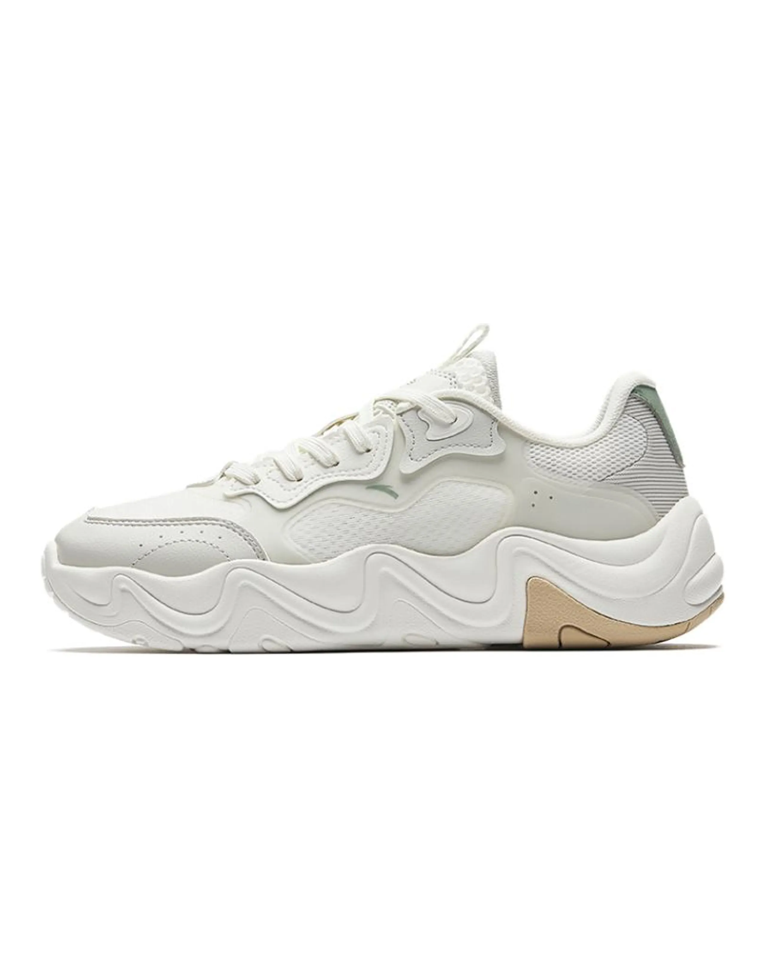 Anta Hou Lang 4 Comfortable Versatile Wear-Resistant Cushioning Low-Top Casual Lifestyle Shoes Women's White Grey Green