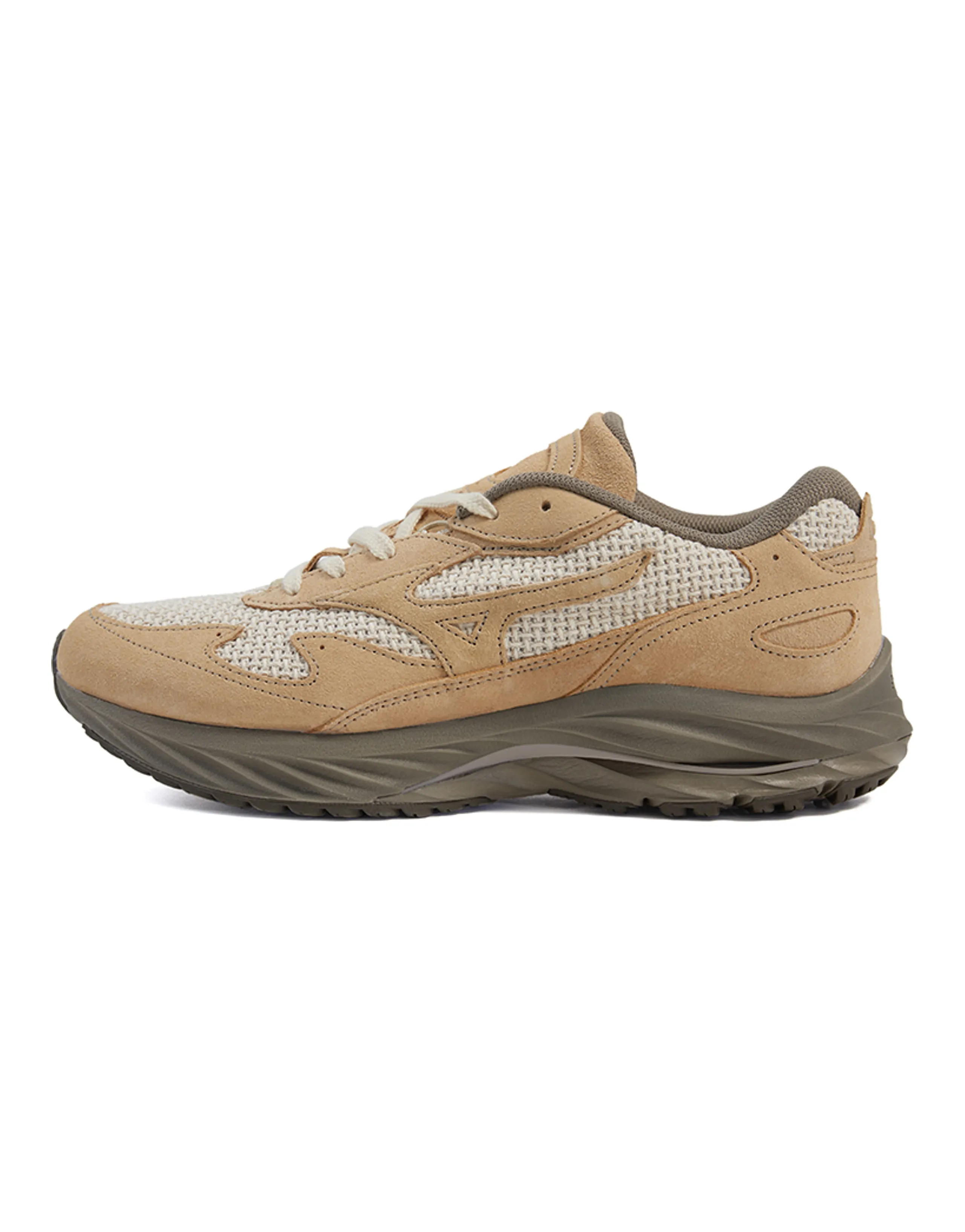 Beams x Mizuno Wave Rider Β Cushioned Slip-Resistant Low-Top Casual Shoes Unisex Umber