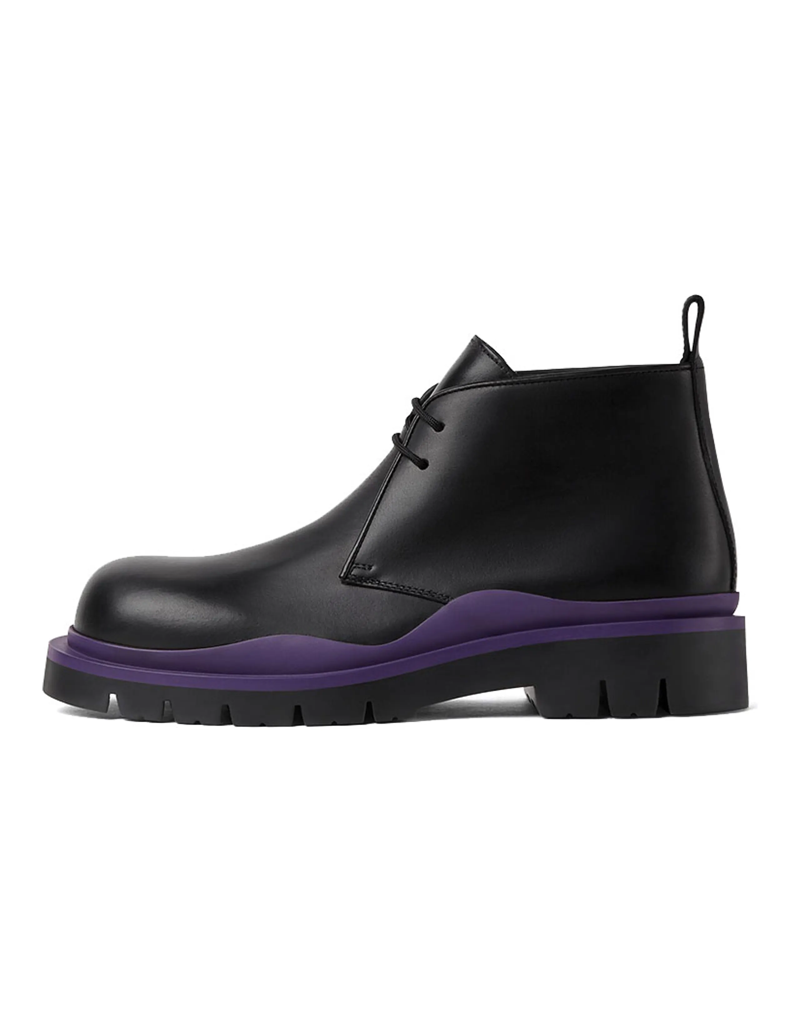 Bottega Veneta Tire Desert Boot Black Purple
