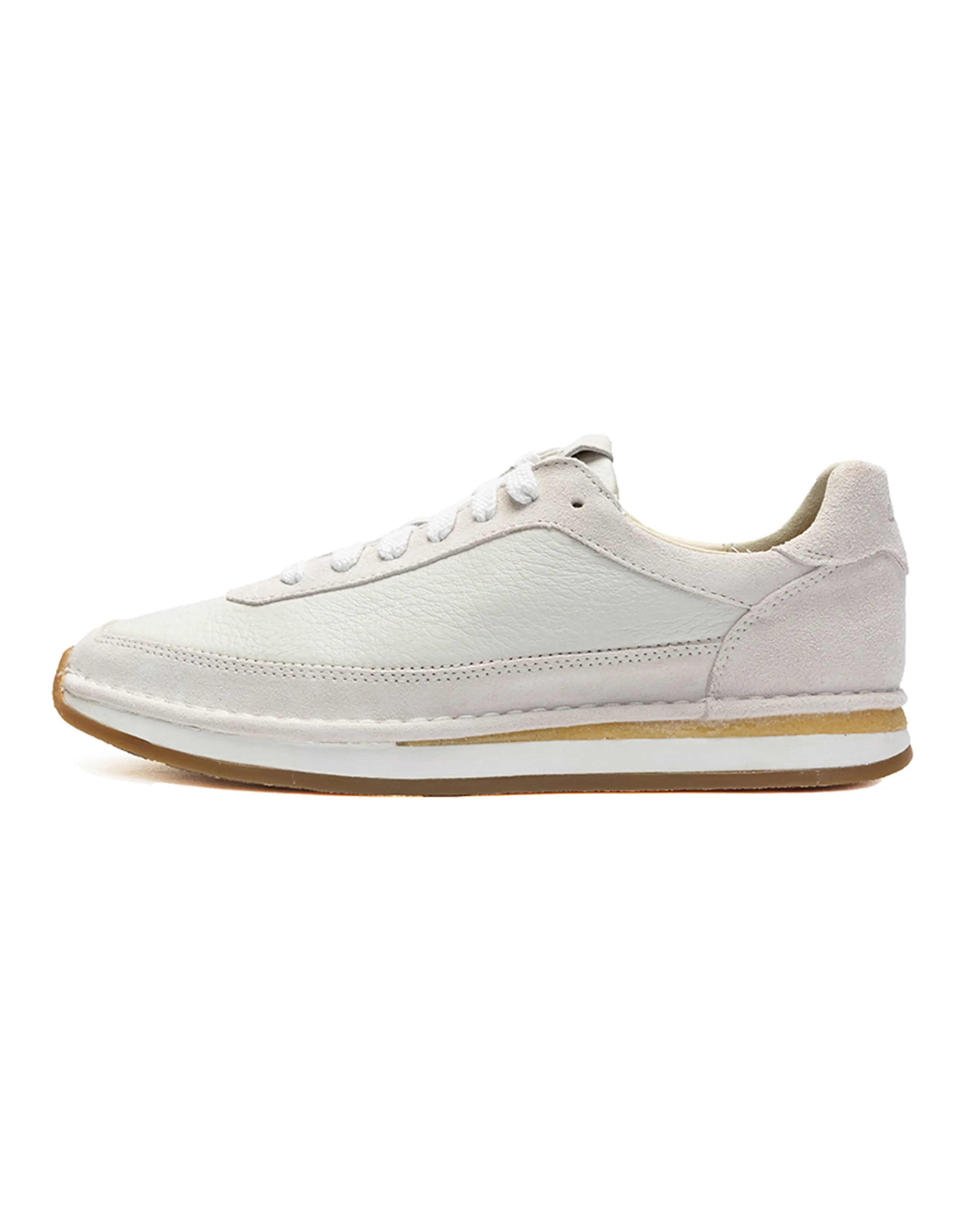 Clarks Low-Top Sports Casual Shoes Men's White Light Gray