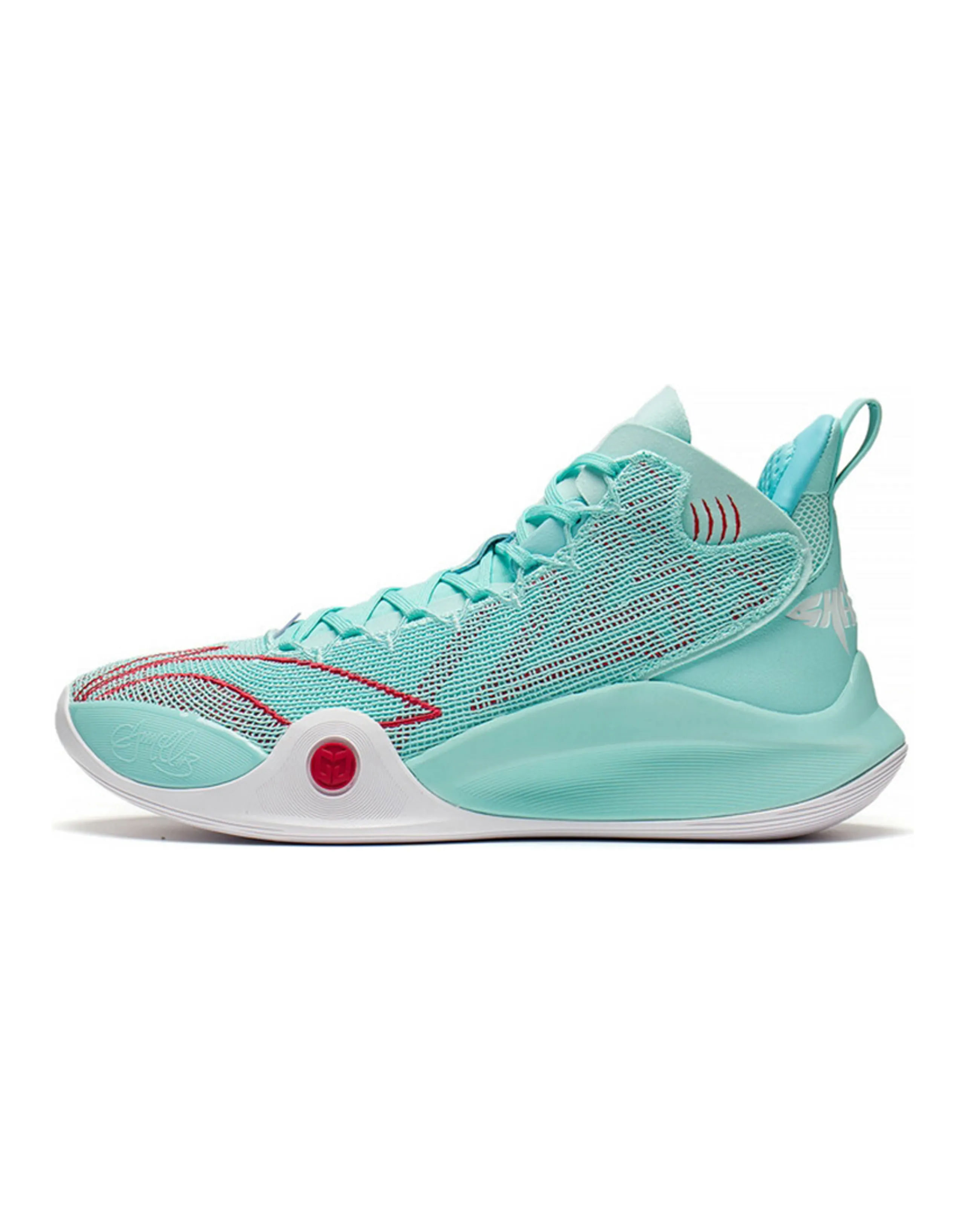 LINING CJ-1 Basketball Shoes Men Mid-Top Light Blue
