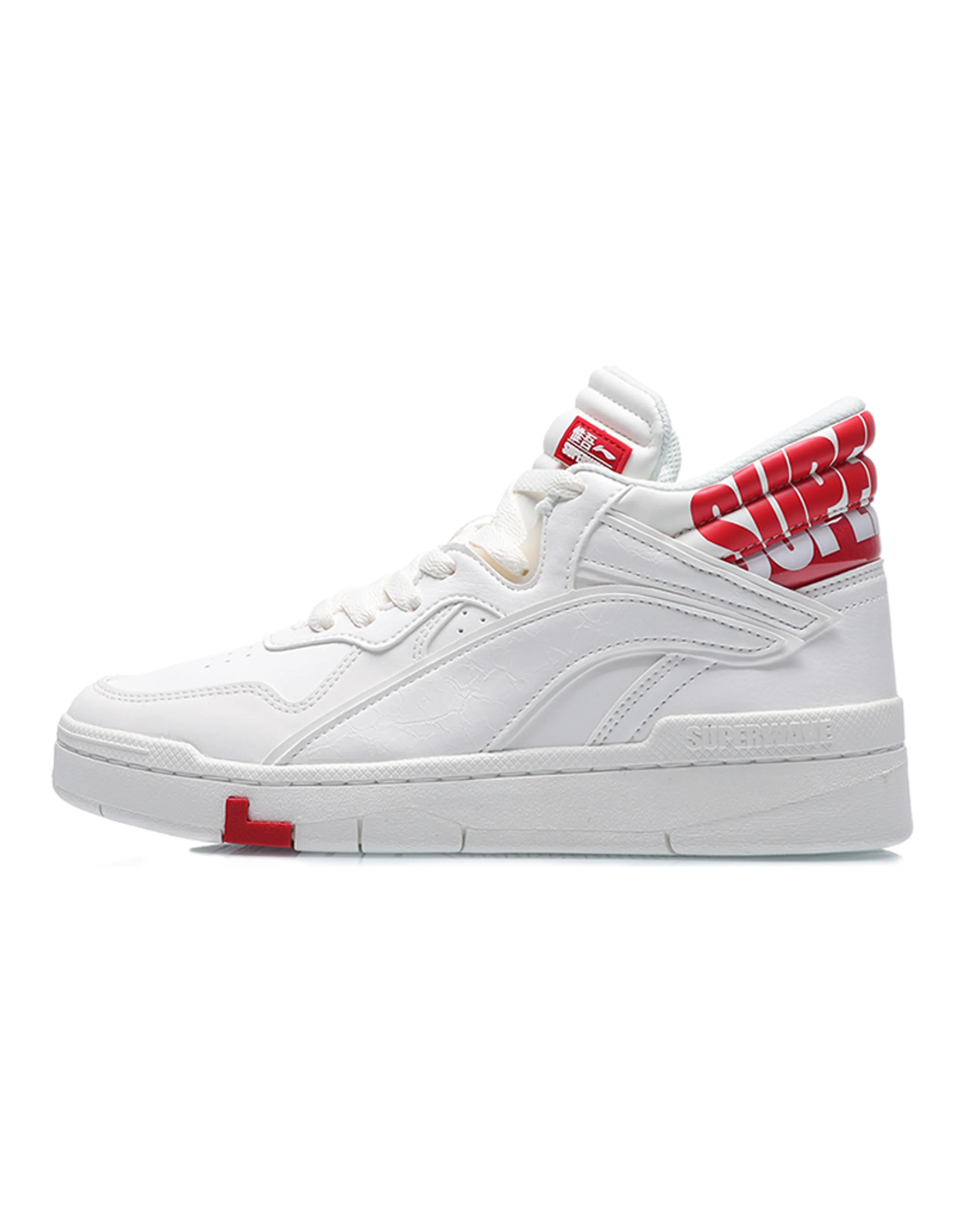LINING Skateboard Shoes Women's Mid-Top Red White