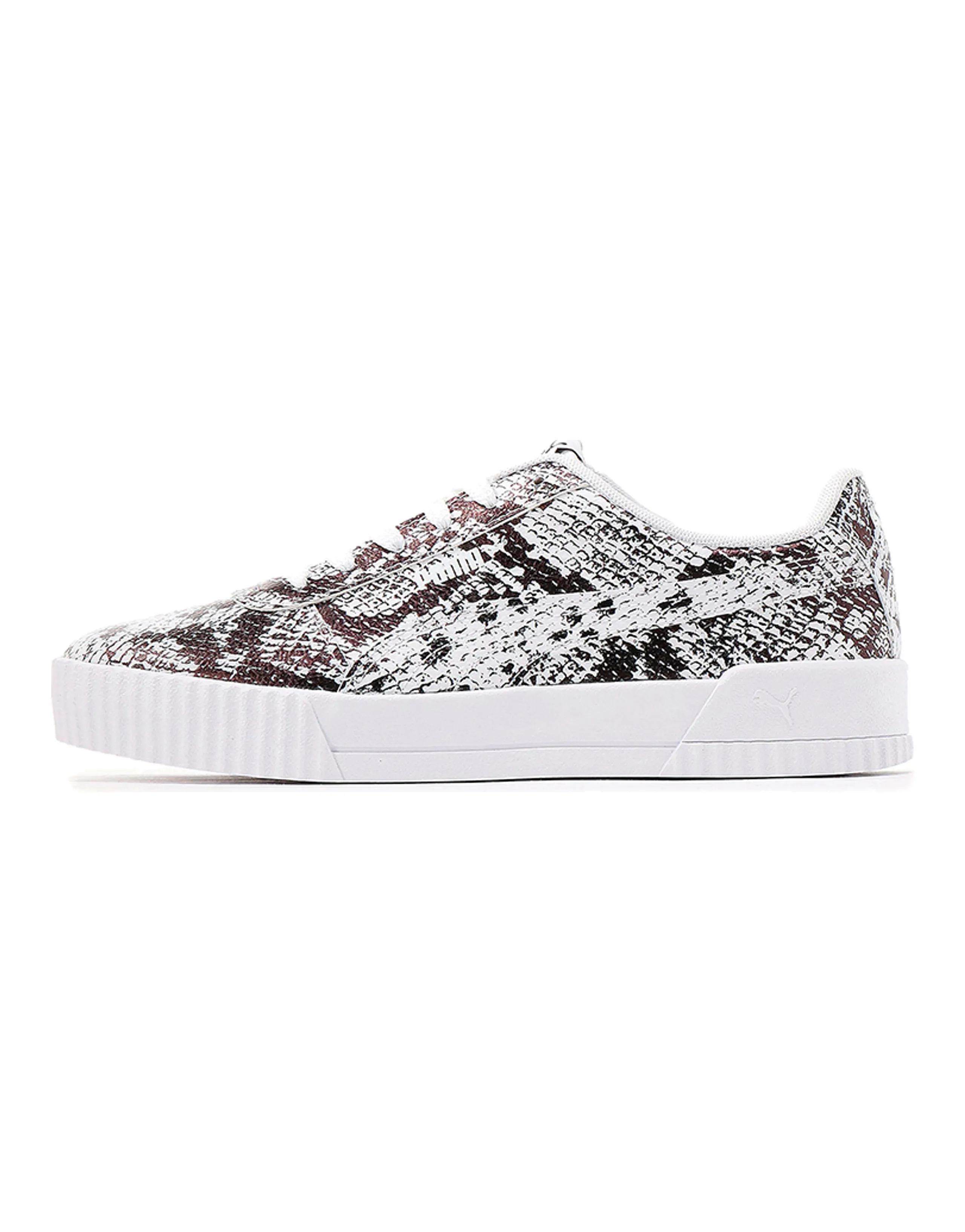 PUMA Carina Reptile Casual Shoes For Black/White Women's