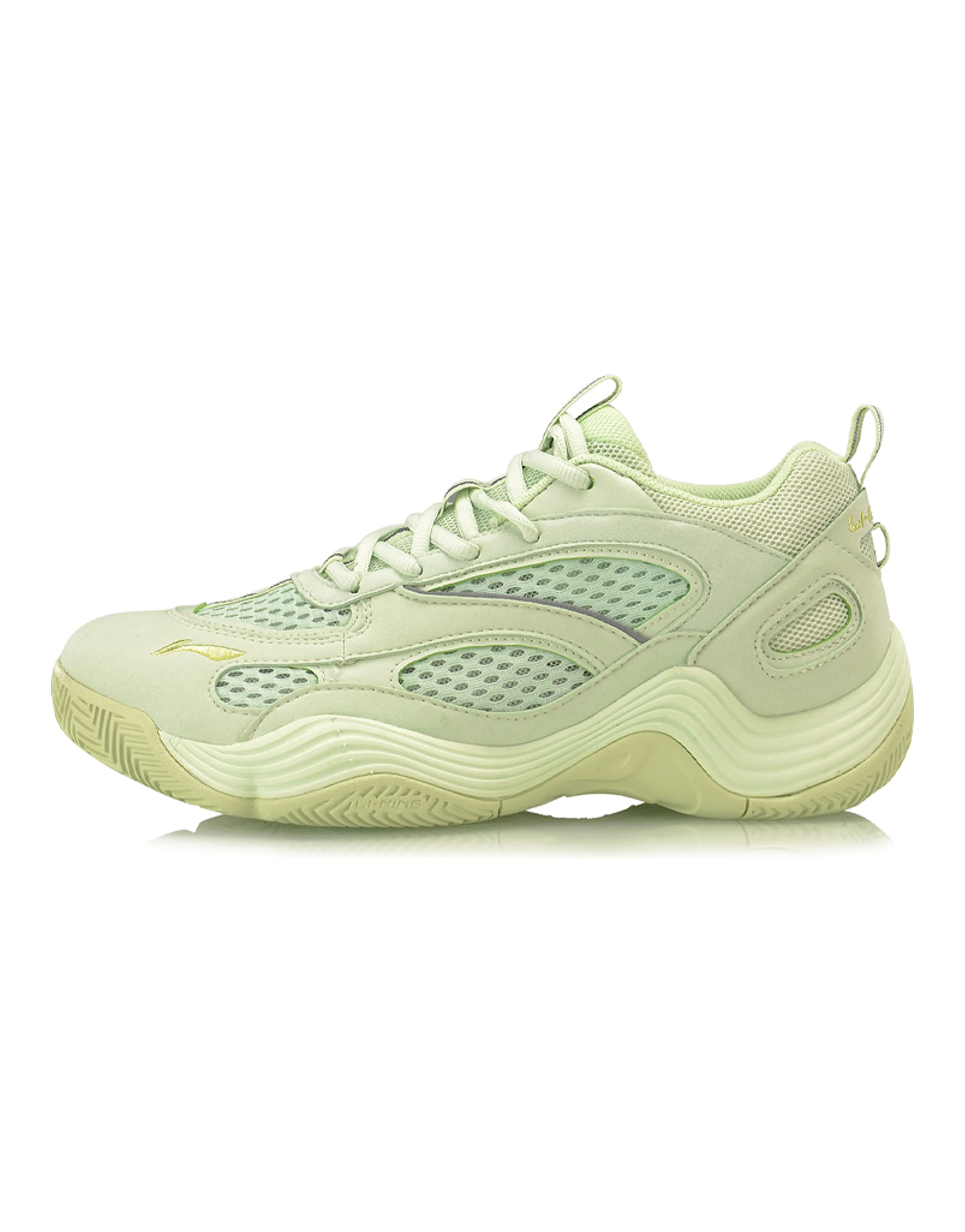 LiNing XinSheng Breathable Lightweight Low-Top Vintage Basketball Shoes Unisex Fairy Fruit Green