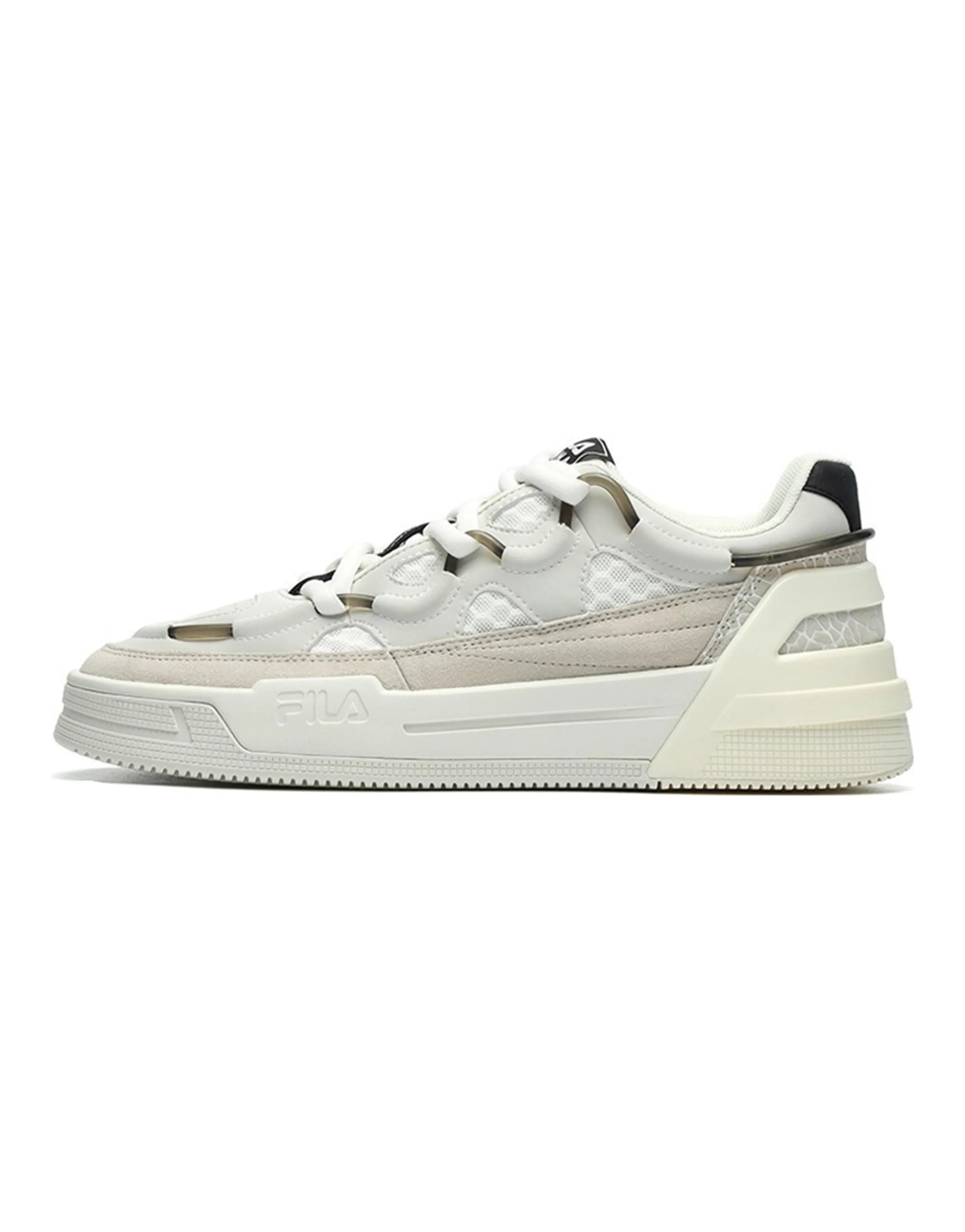 FILA Salto Comfortable Versatile Low-Top Retro Basketball Shoes Men's Bright White