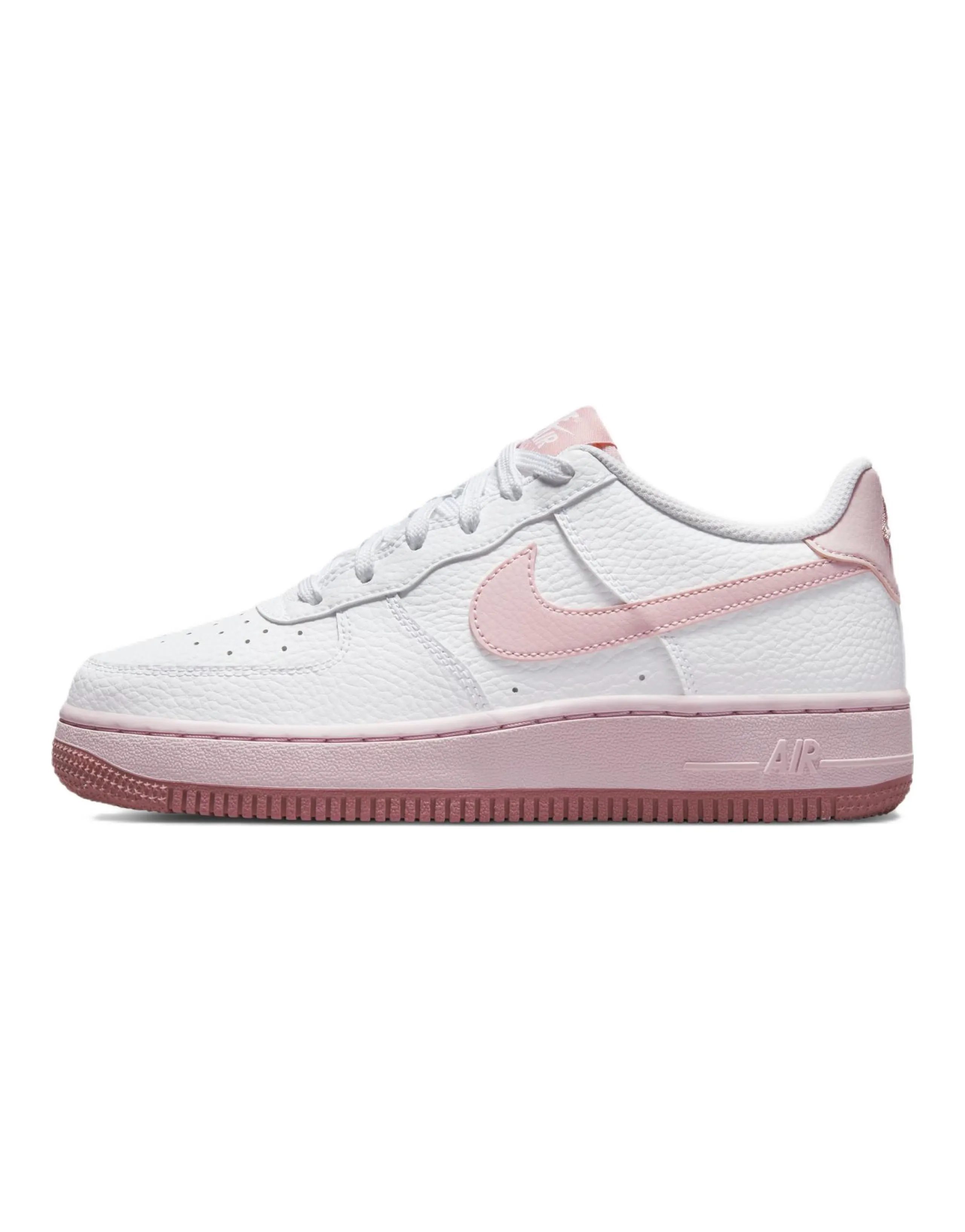 Nike Kids Air Force 1 "White/Pink Foam" Sneakers