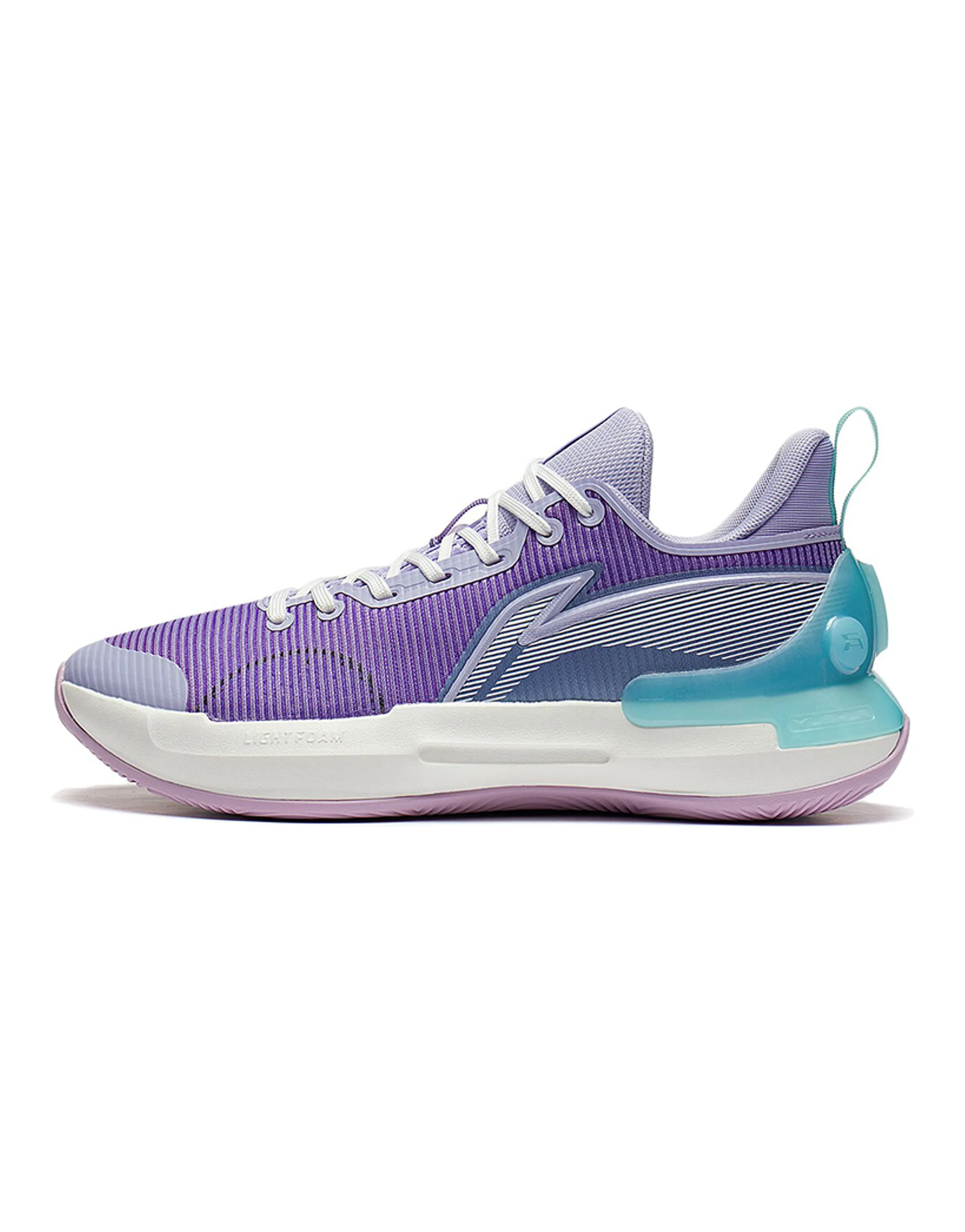 LINING YuShuai Retro Basketball Shoes Men Low-Top Bad Little Purple