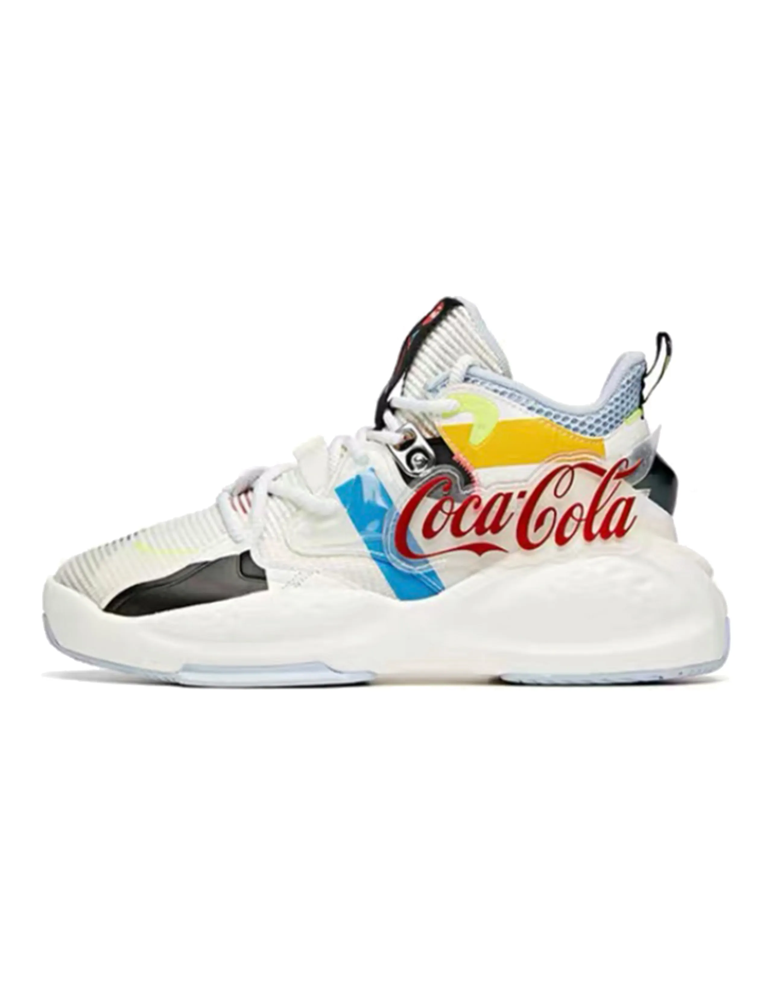 ANTA Bastard Casual Shoes Women's Mid-Top White Blue Yellow