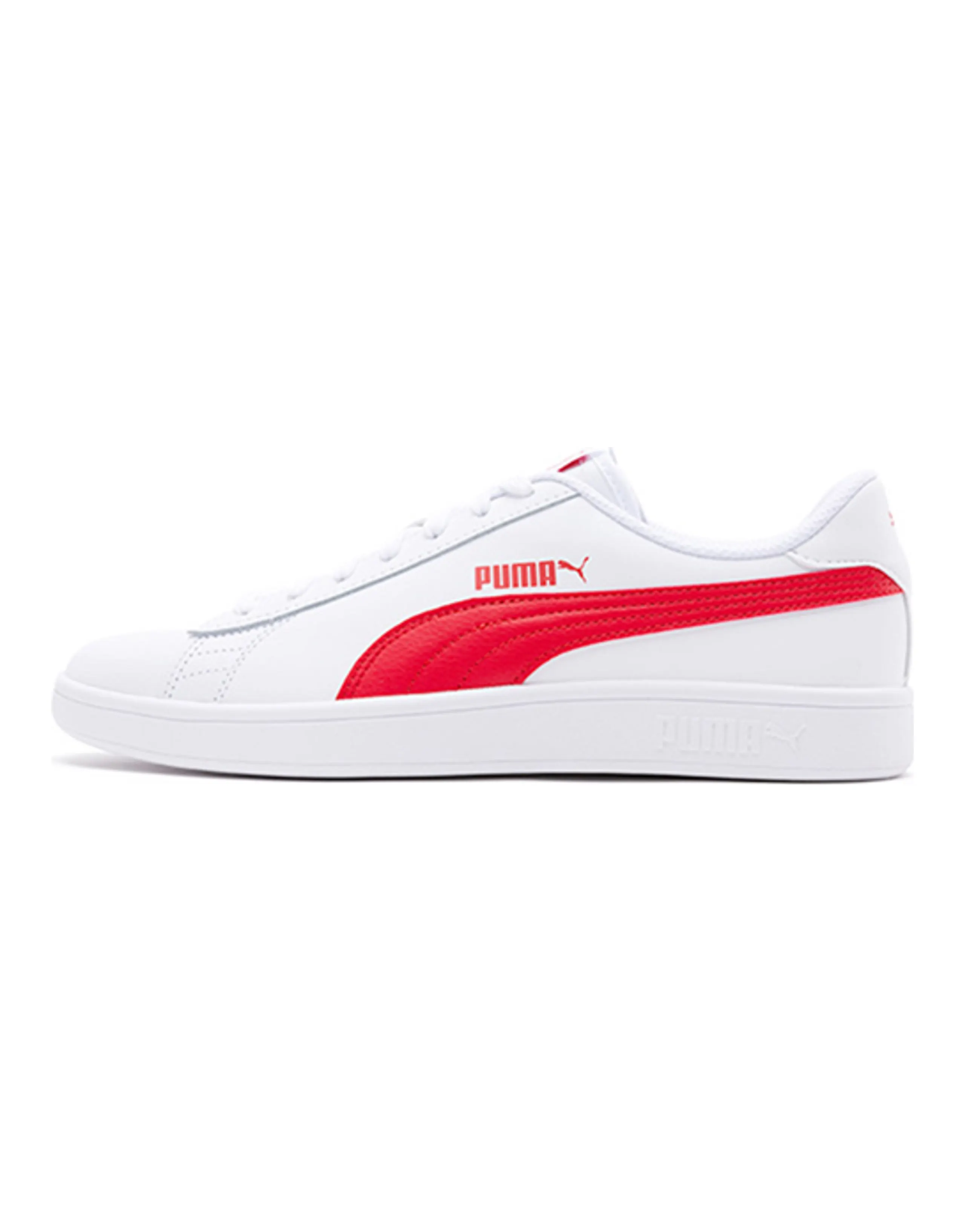 PUMA Smash V2 L White Red Unisex 'White Red'