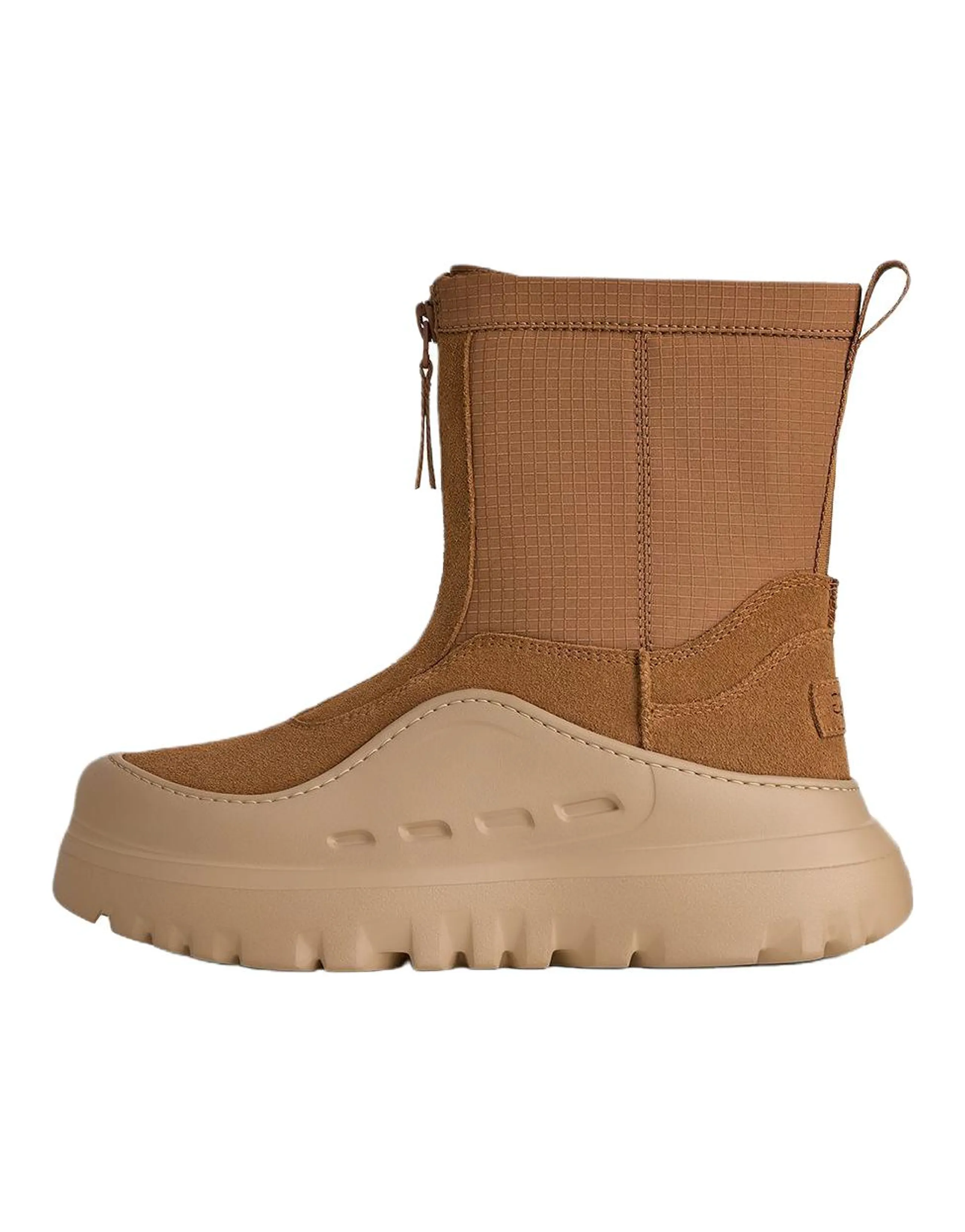 UGG PeakMod Split Leather Zippered Versatile Ankle Boots Men's Brown
