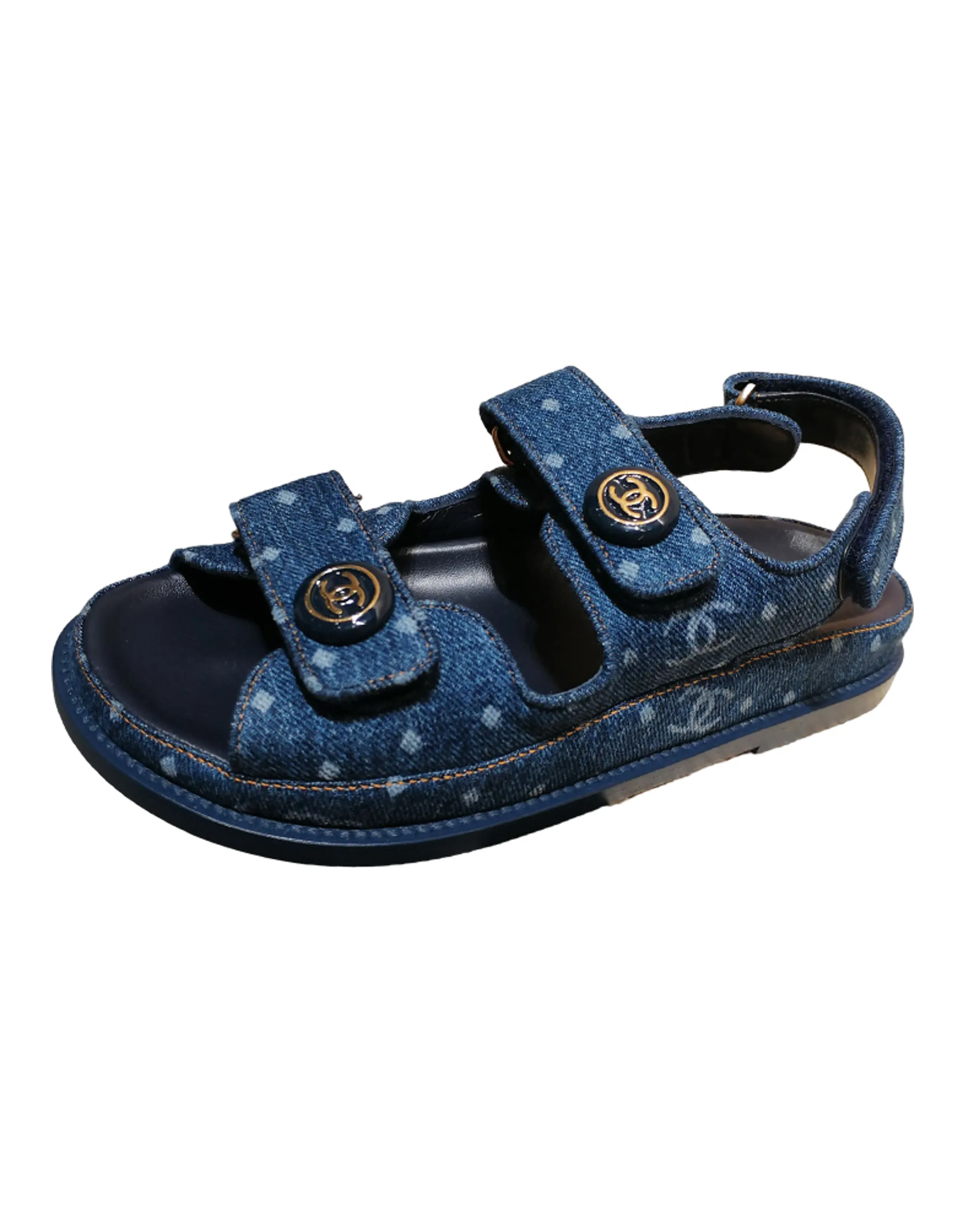CHANEL Beach Sandals Women's Blue