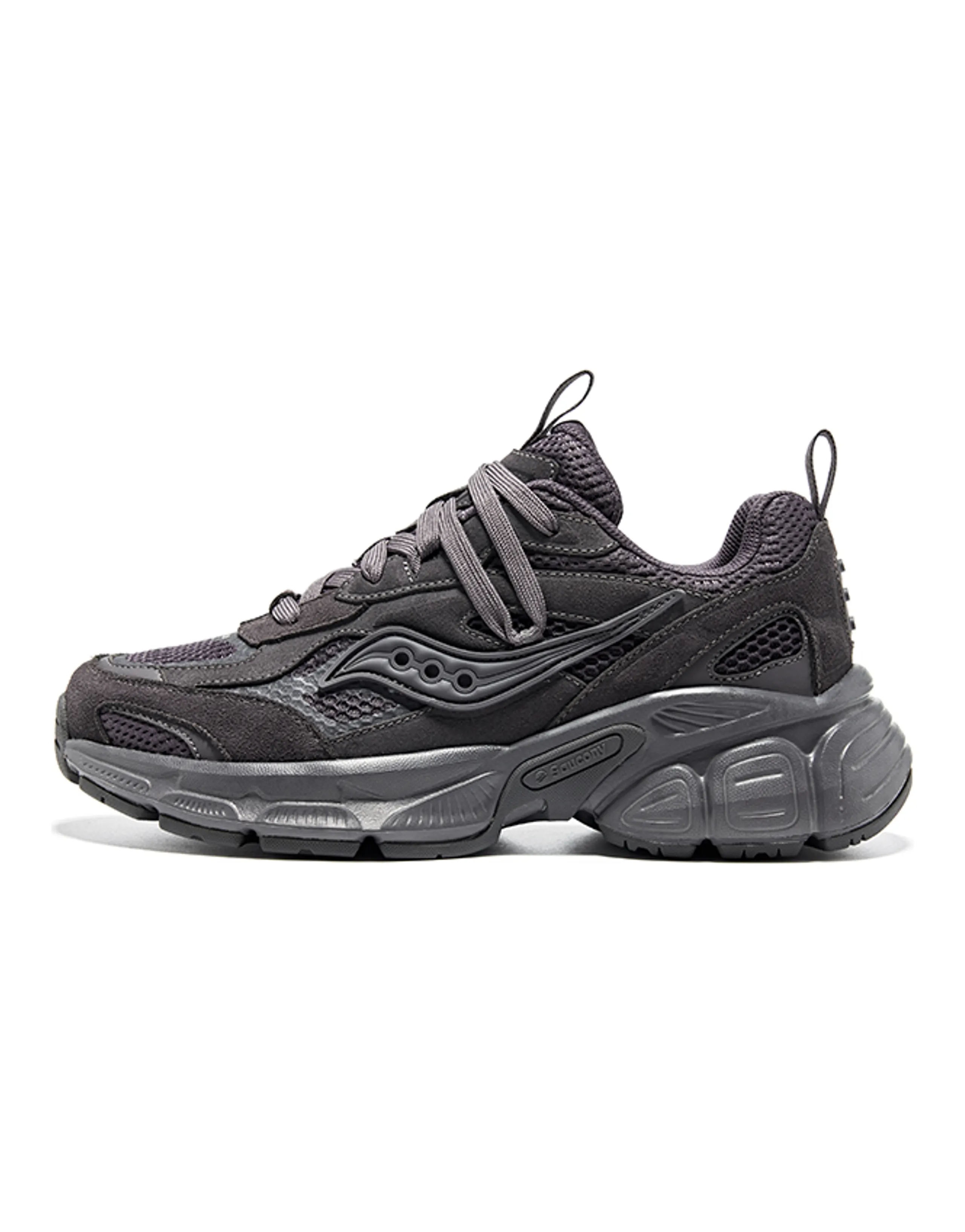 Saucony 2K CAVALRY Slip-Resistant Cushioning Low-Top Casual Running Shoes Unisex Dark Gray