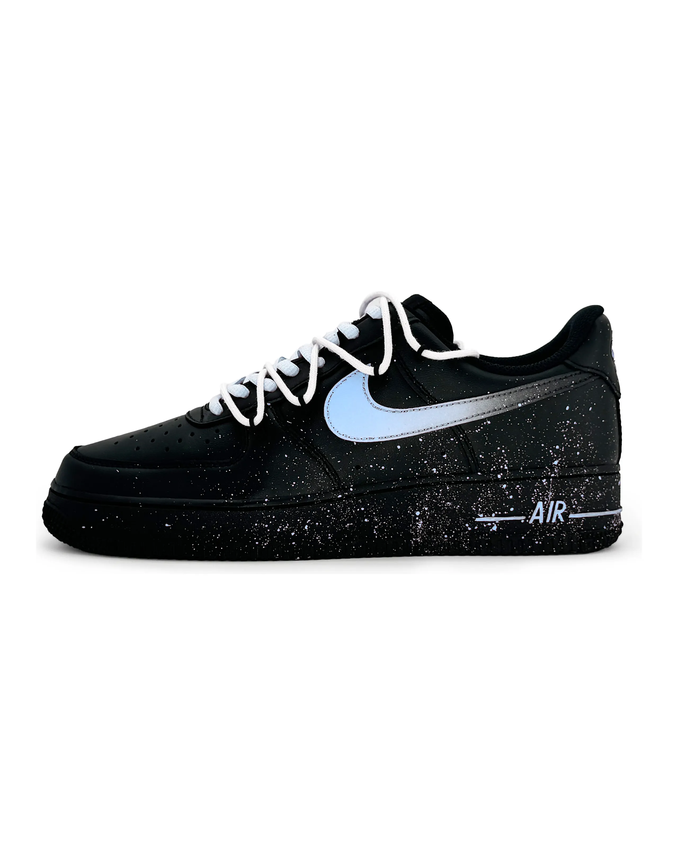Nike Air Force 1 Low Anti-Slip Wear-Resistant Low-Top Skateboard Shoes Women's Black Blue
