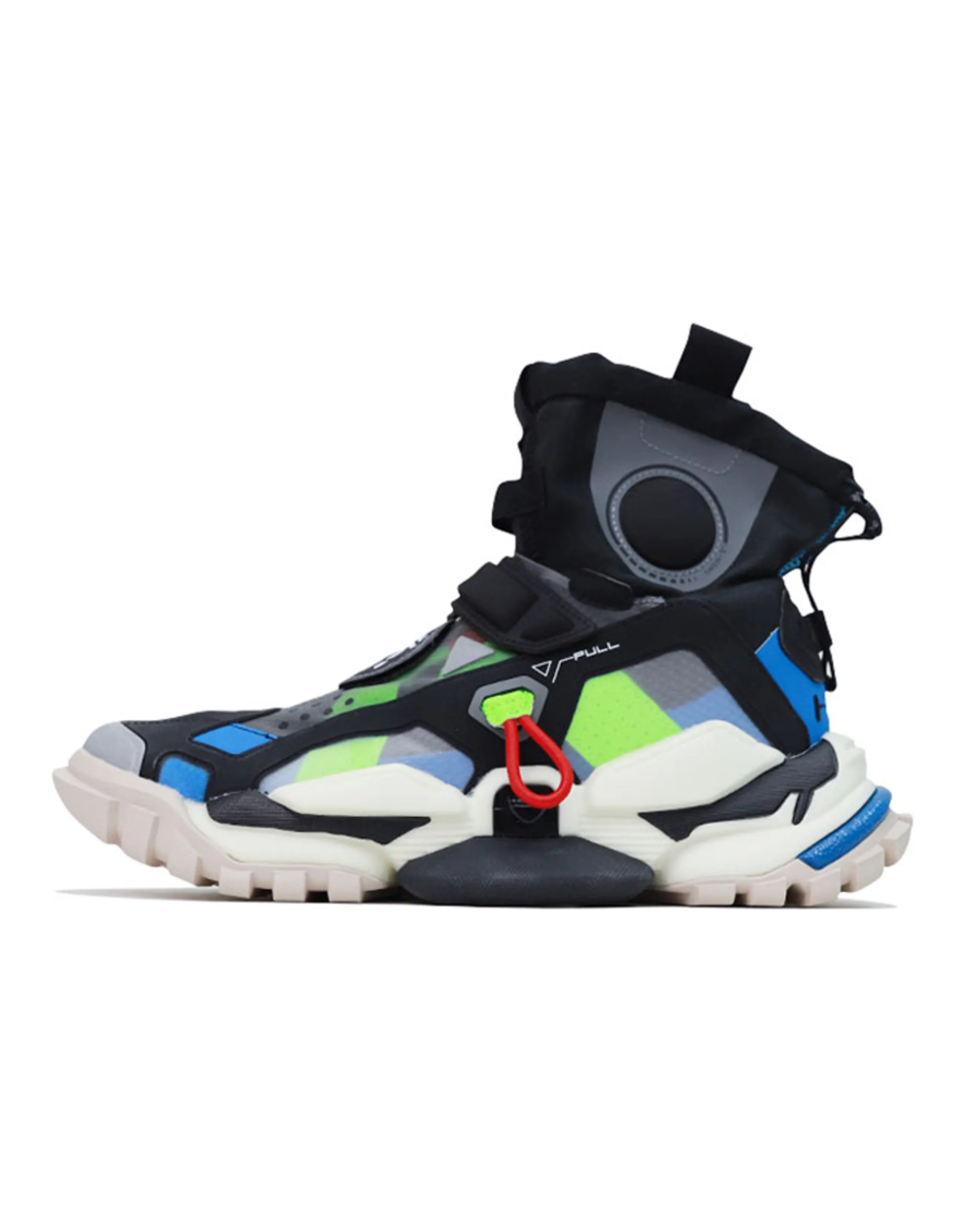 LiNing Reburn 2.0 Hi Dw High-Top Vintage Basketball Shoes Unisex Black Blue
