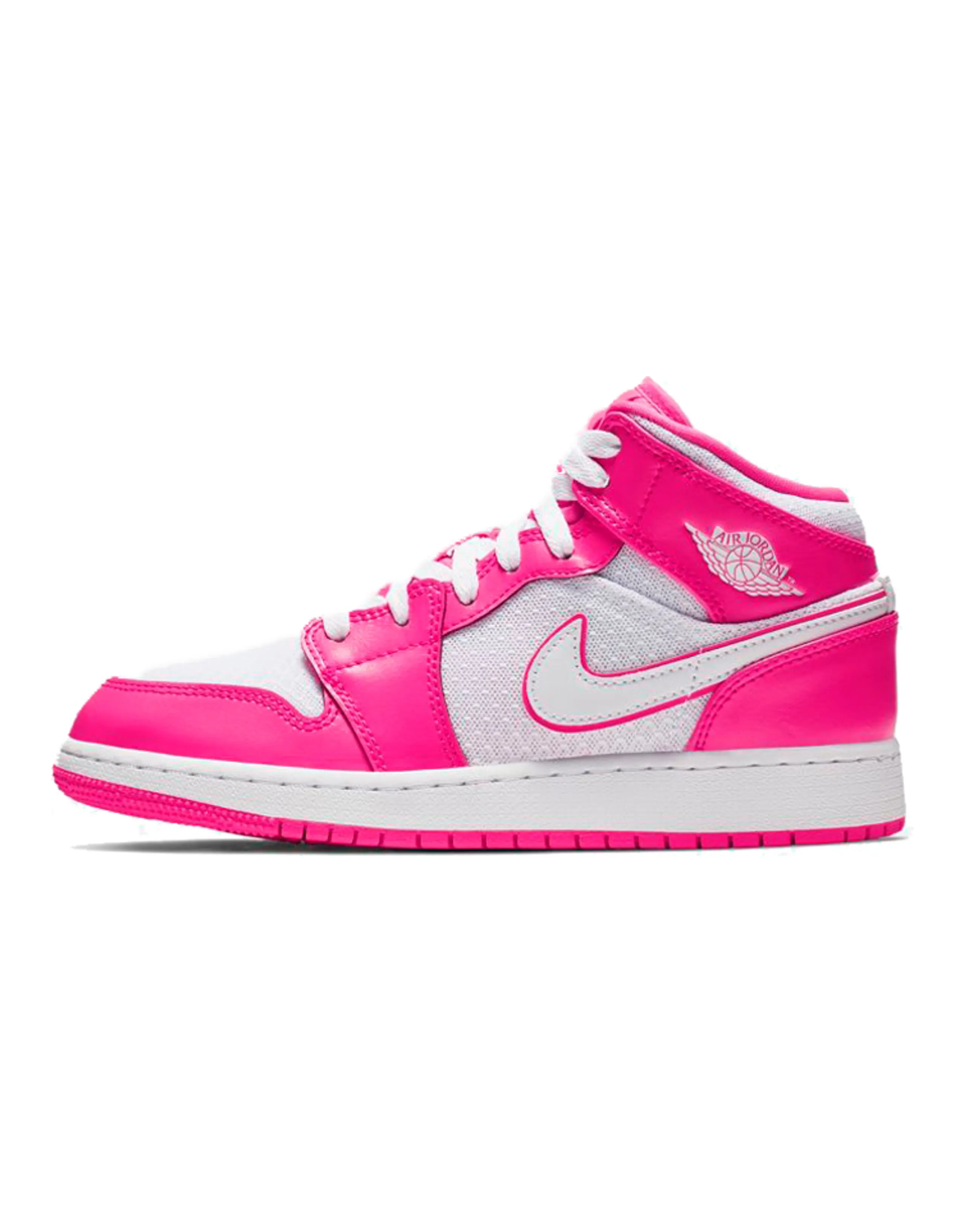 Jordan 1 Mid Hyper Pink White GS