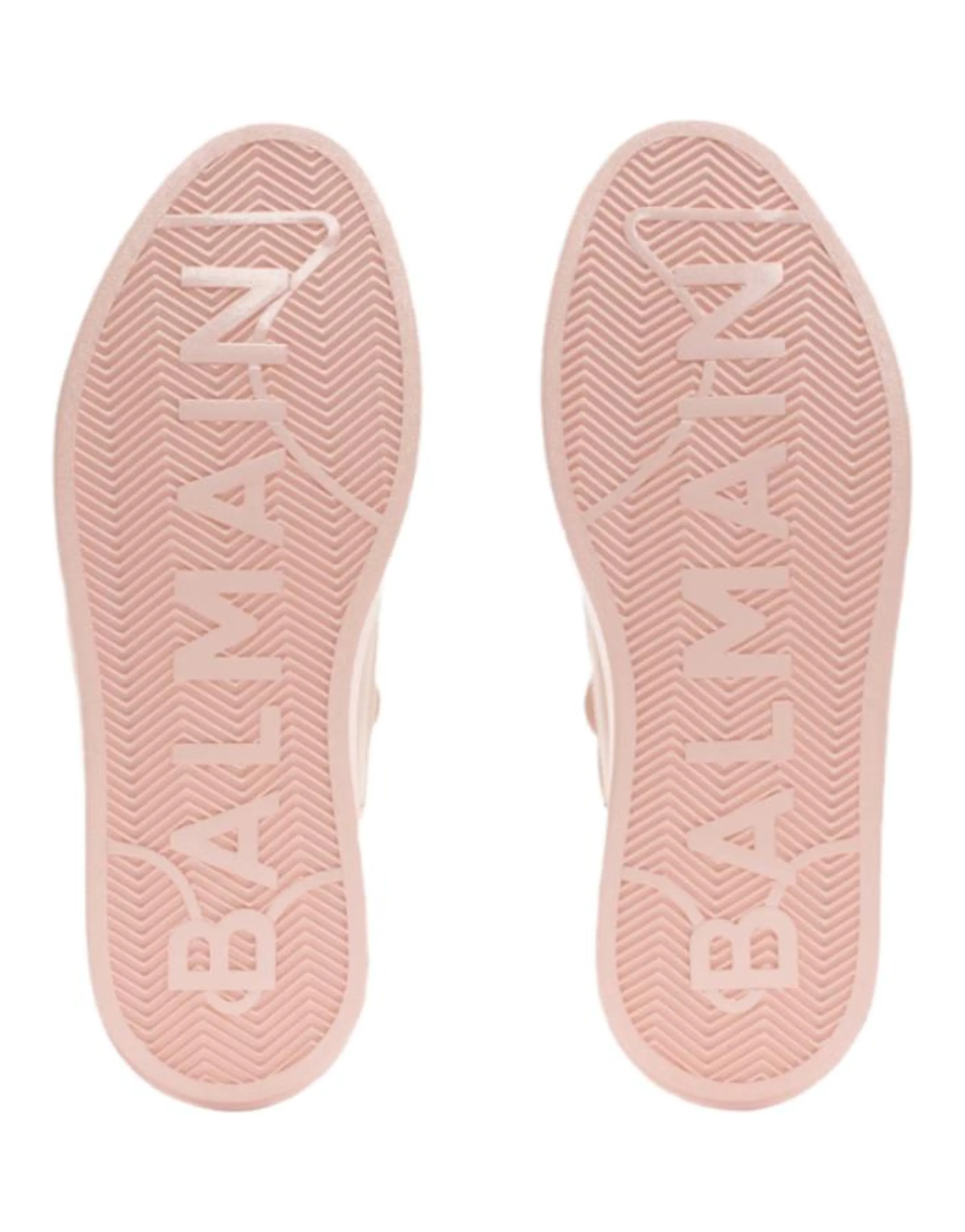 BALMAIN B-Court Suede Lace-Up Logo Low-Top Sneakers Women's Pink