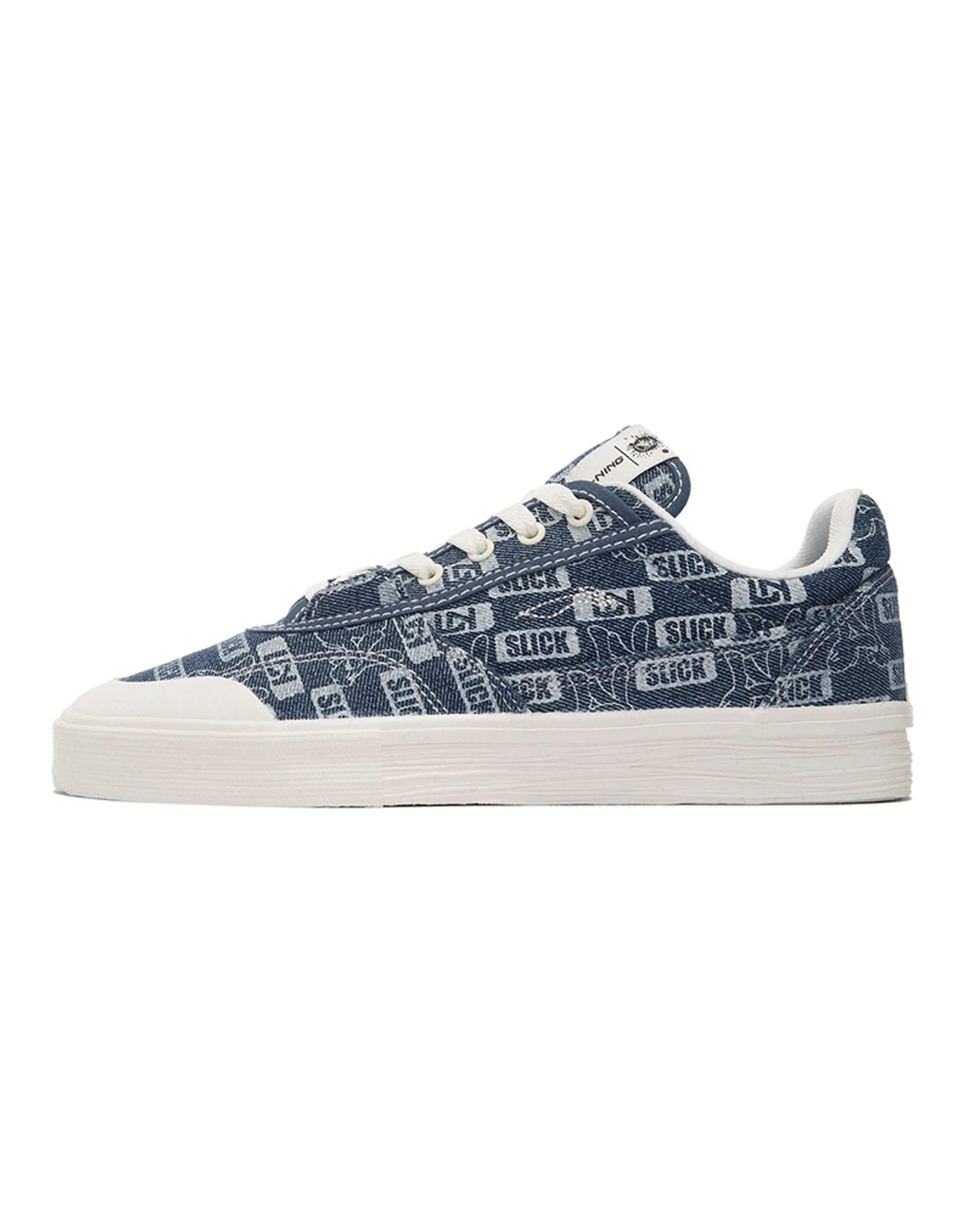 LiNing 50/50 Anti-Slip And Wear-Resistant Lightweight Low-Top Skateboard Shoes Men's Blue