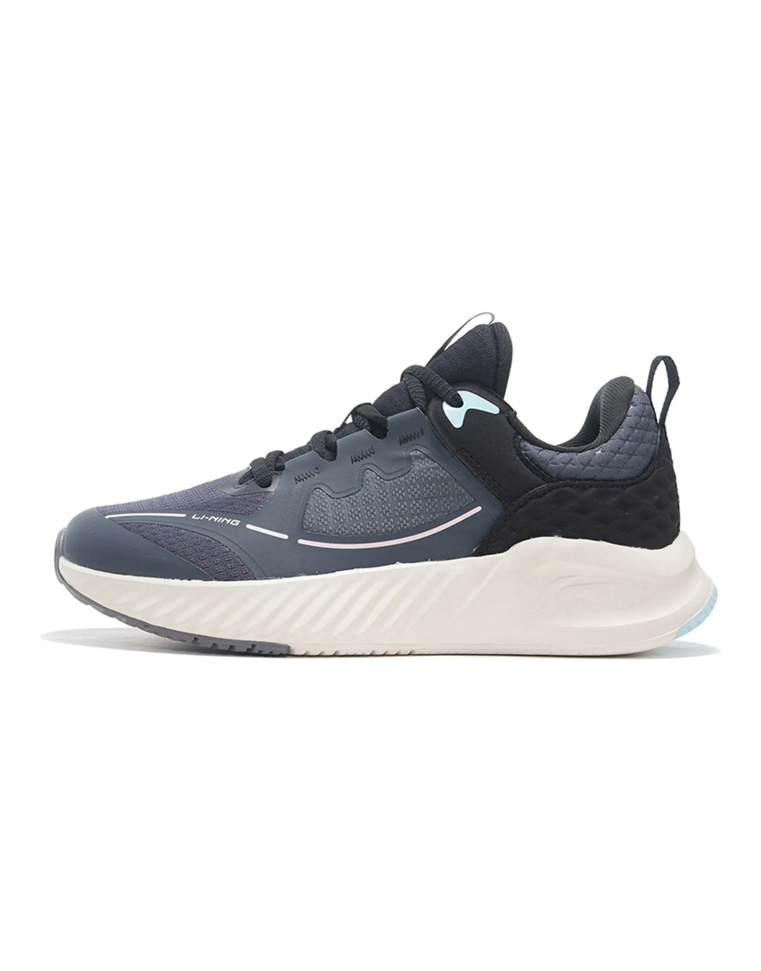 LiNing Cushioning Anti-Slip Wear-Resistant Breathability Low-Top Casual Shoes Women's Gray Black