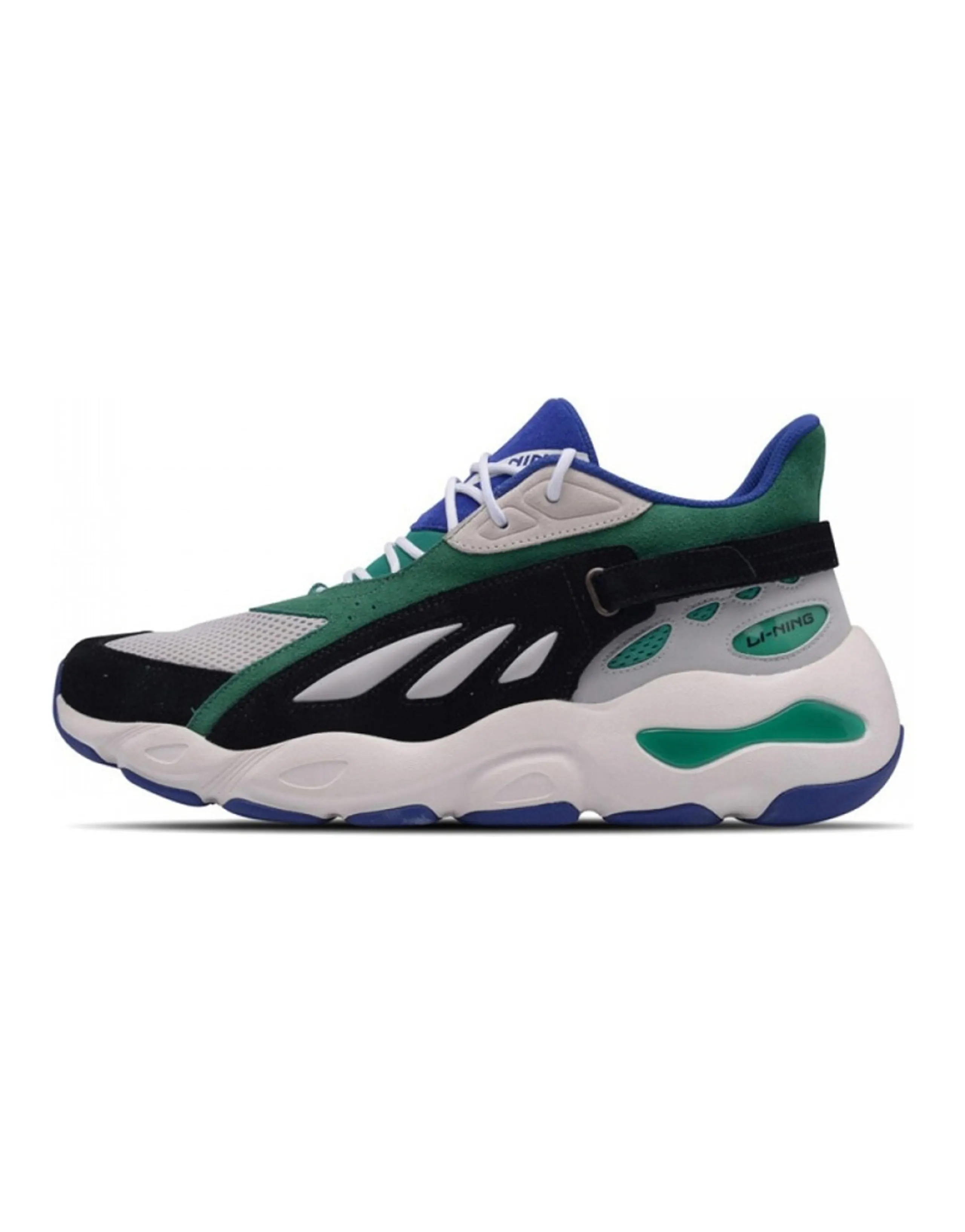 LiNing Butterfly Anti-Slip And Wear-Resistant Lightweight Low-Top Chunky Sneakers Men's Turquoise