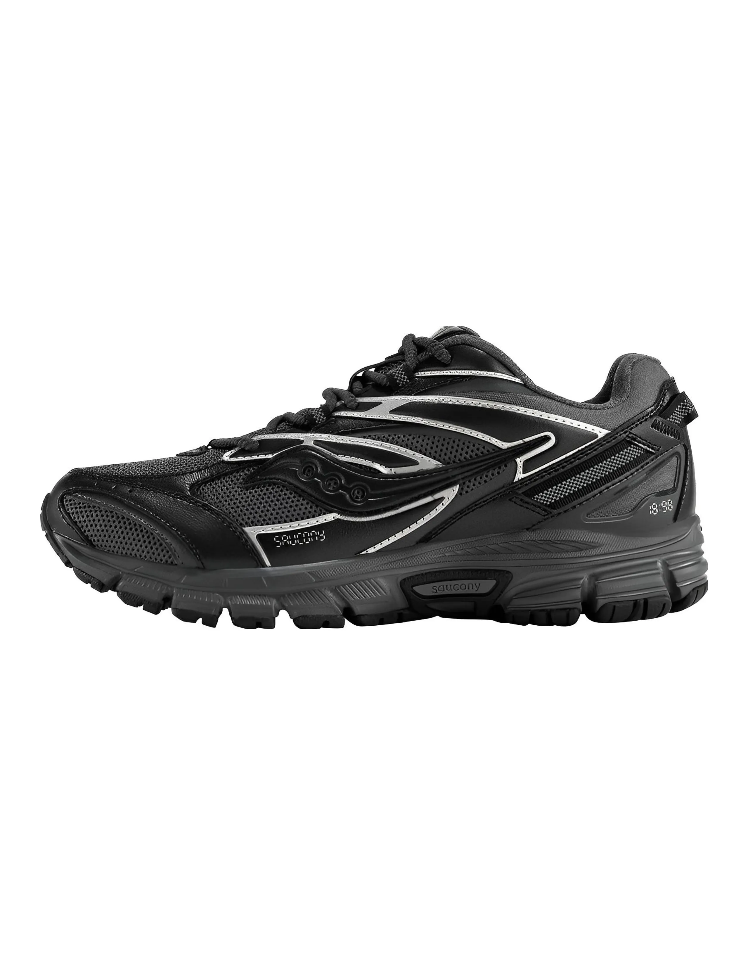 Saucony Cohesion 2K Cushioning Anti-Slip And Wear-Resistant Low-Top Training Running Shoes Unisex Black Gray