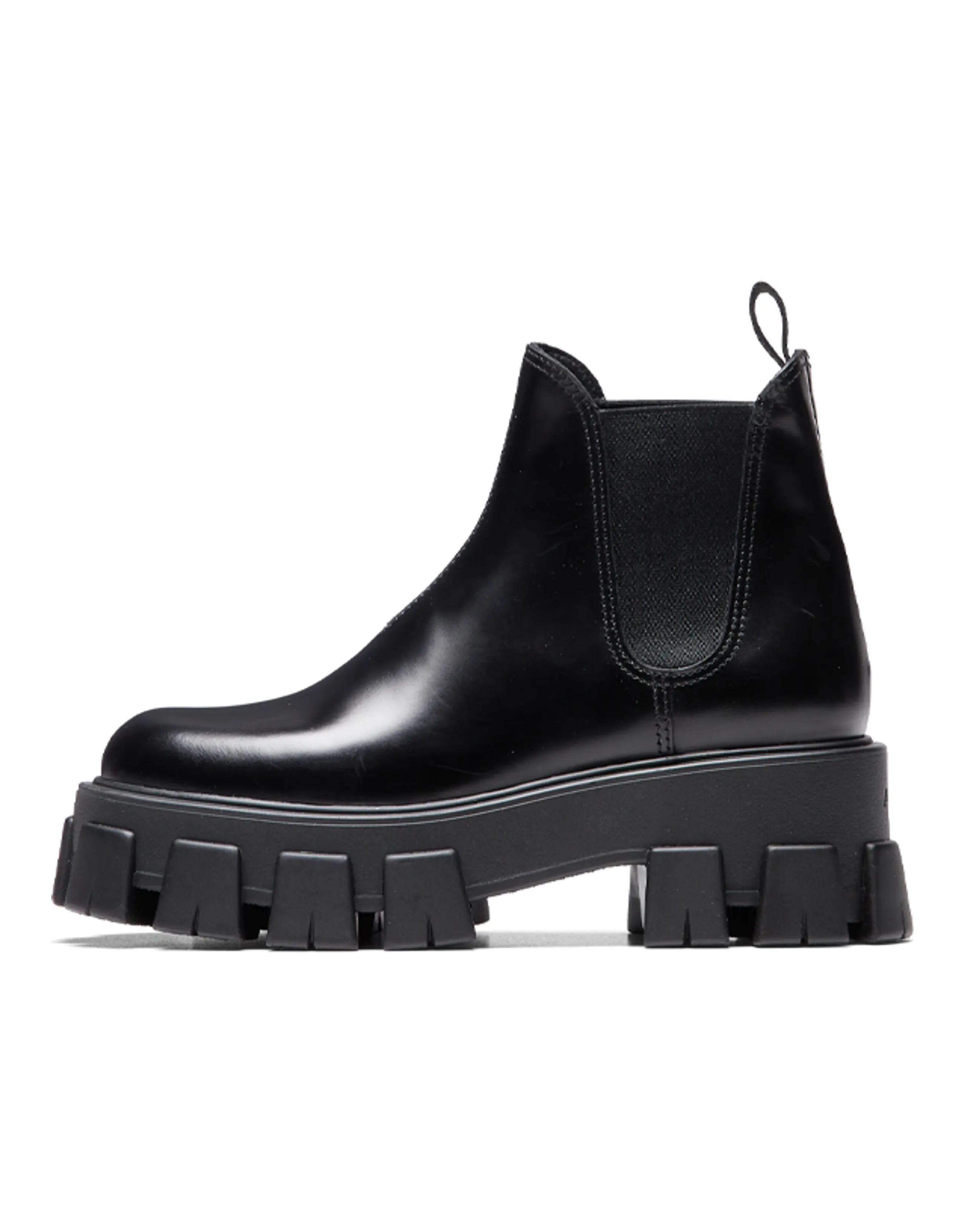 PRADA Monolith Brushed Leather Chelsea Boot 'Black'