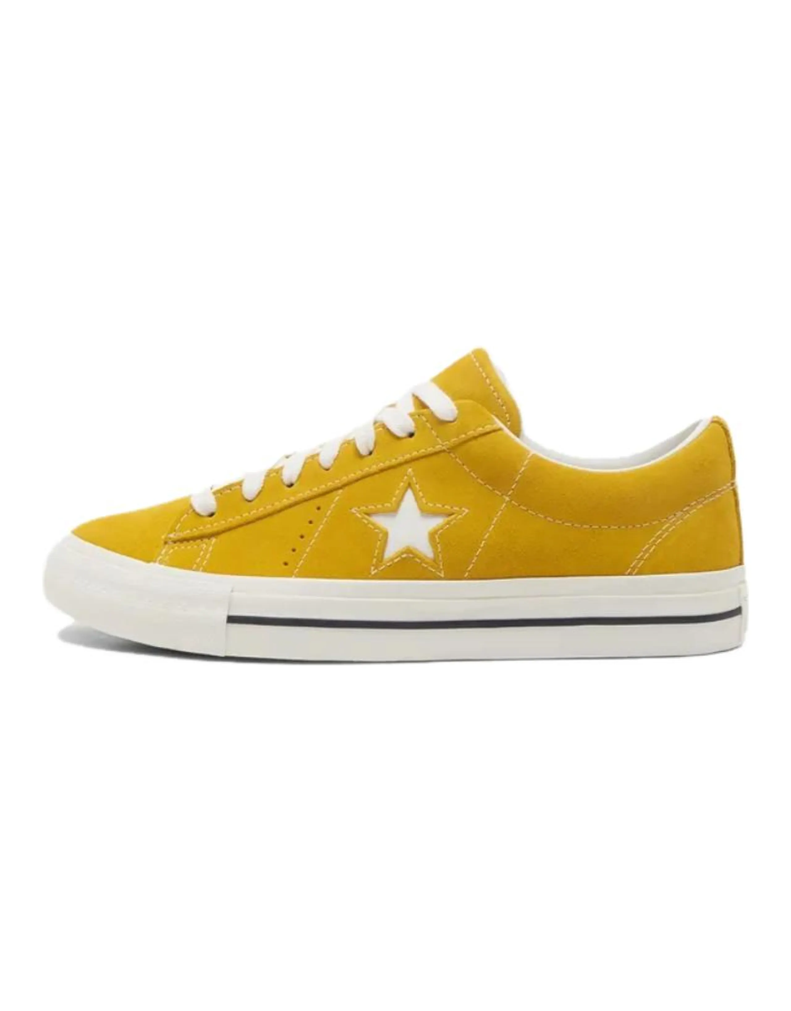Converse ONE STAR 95 Classic Comfort Retro Thin Sole Slip-Resistant Wear-Resistant Low-Top Skate Shoes Unisex Yellow