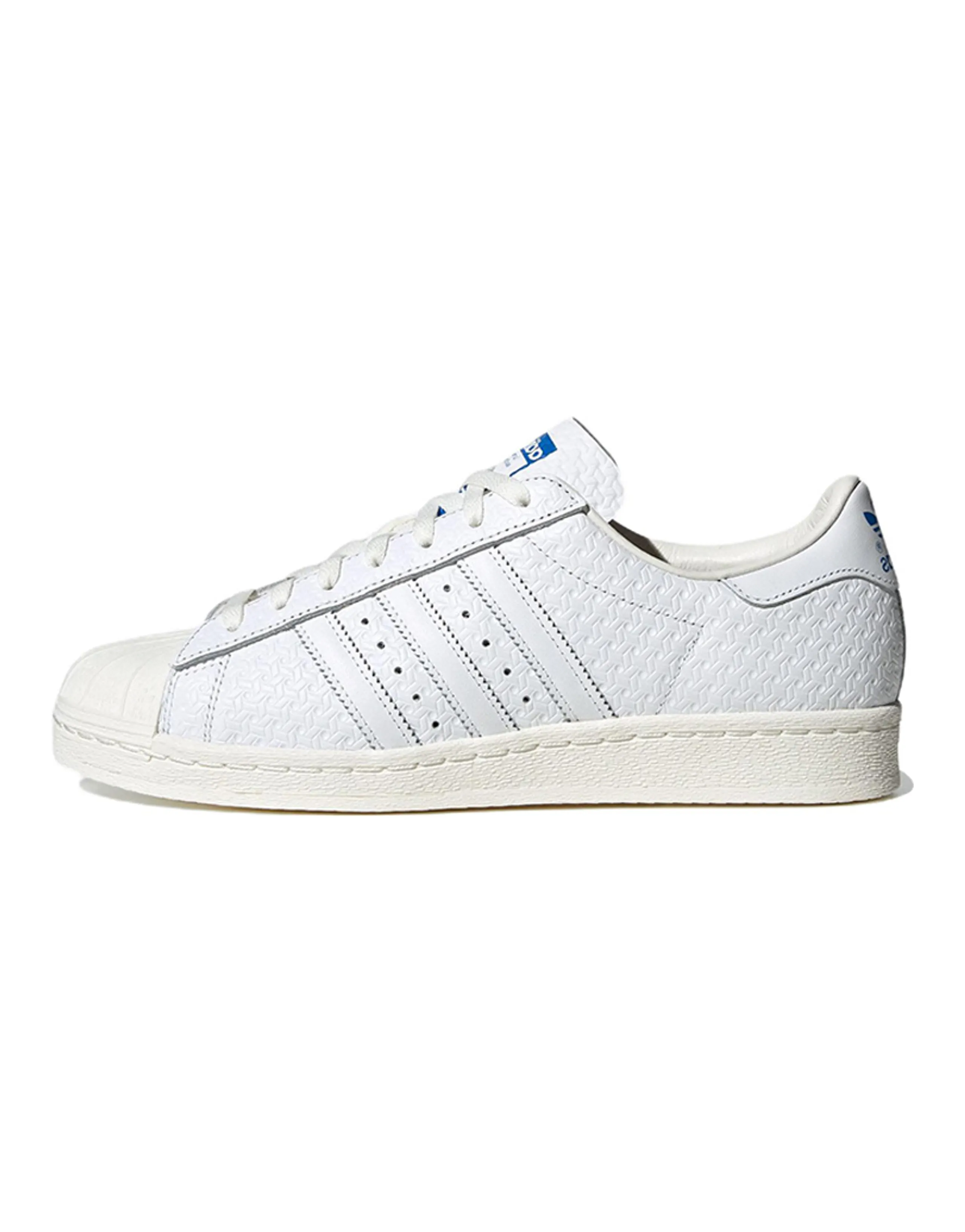 Adidas Originals Superstar 82 Debossed Geometric Print White Blue
