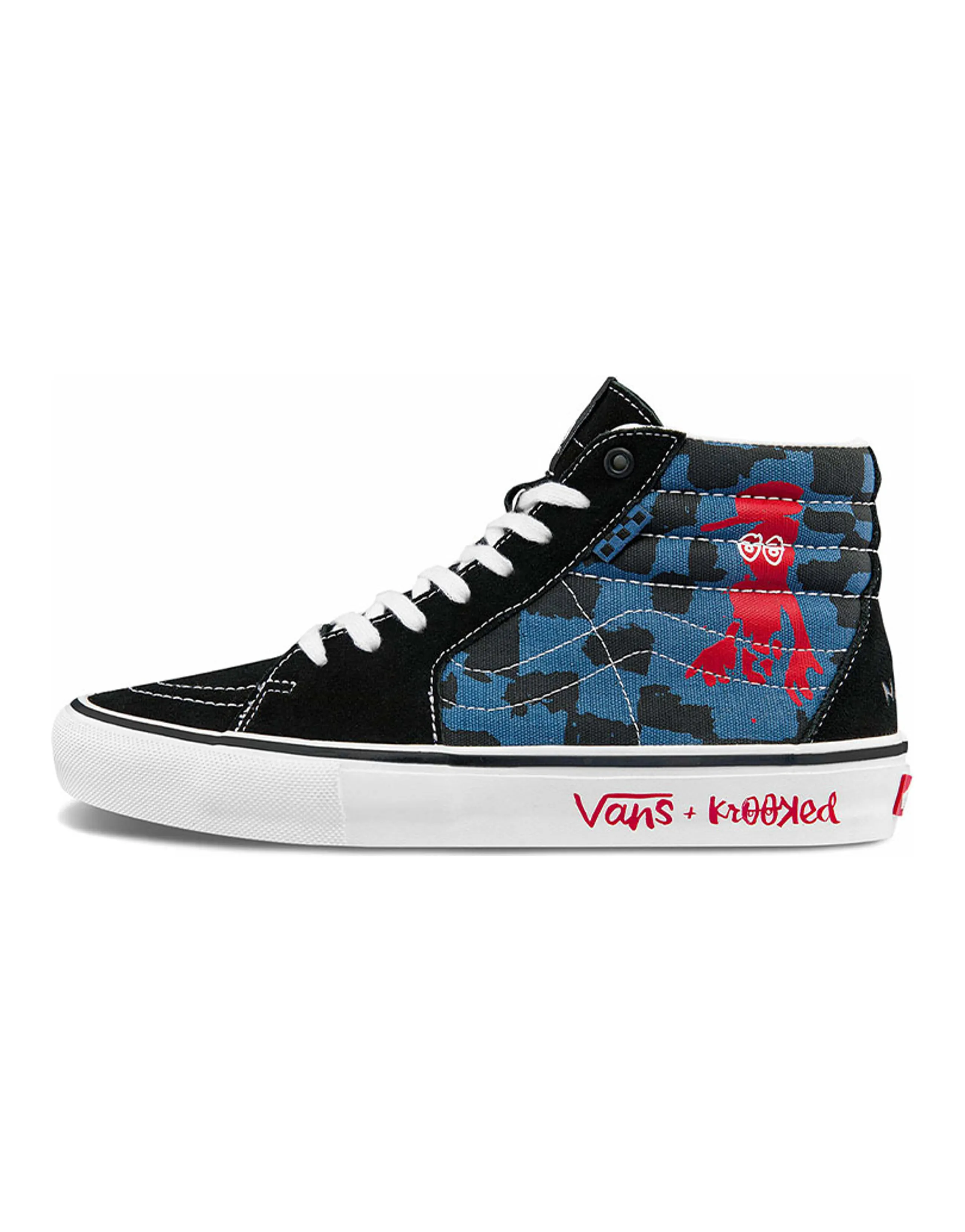 Vans Sk8 Hi Krooked By Natas For Ray Black Blue
