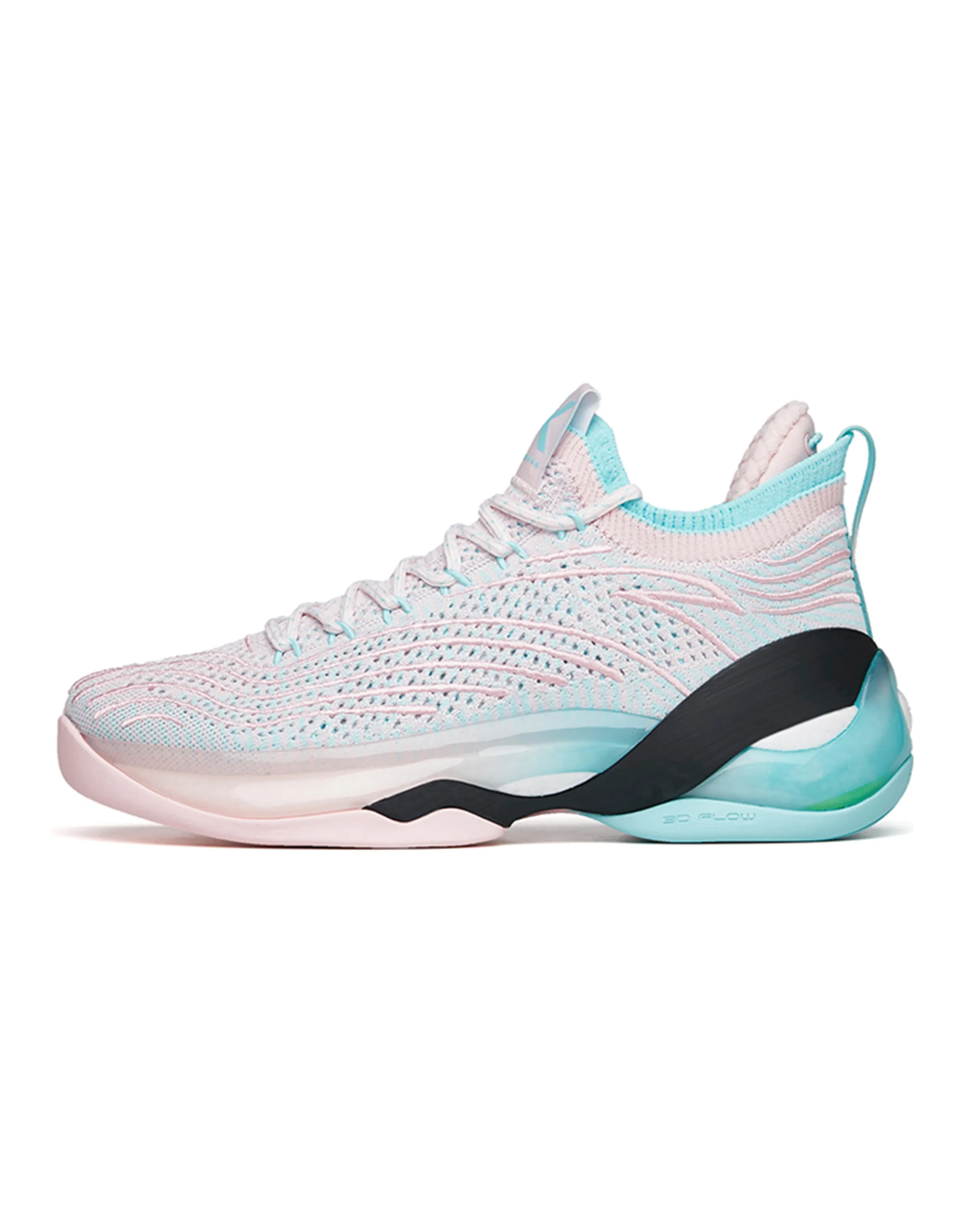 ANTA KT7 Basketball Shoes Men Low-Top Apricot Blossom Pink/Light Blue