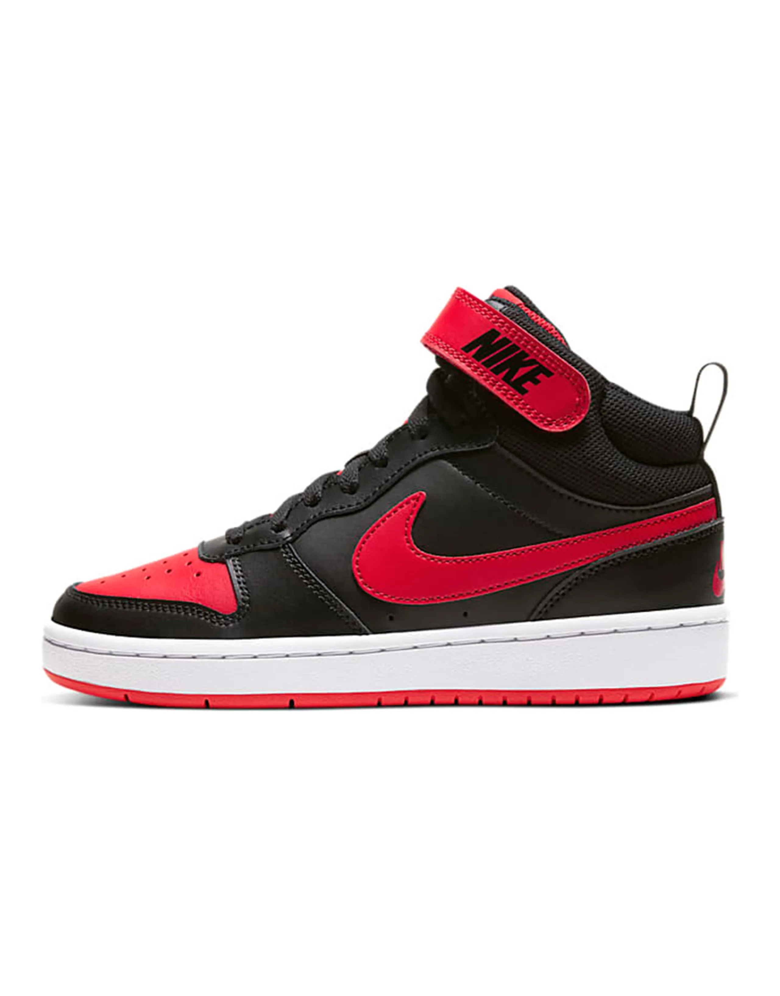 Nike Court Borough Mid 2 Black University Red GS