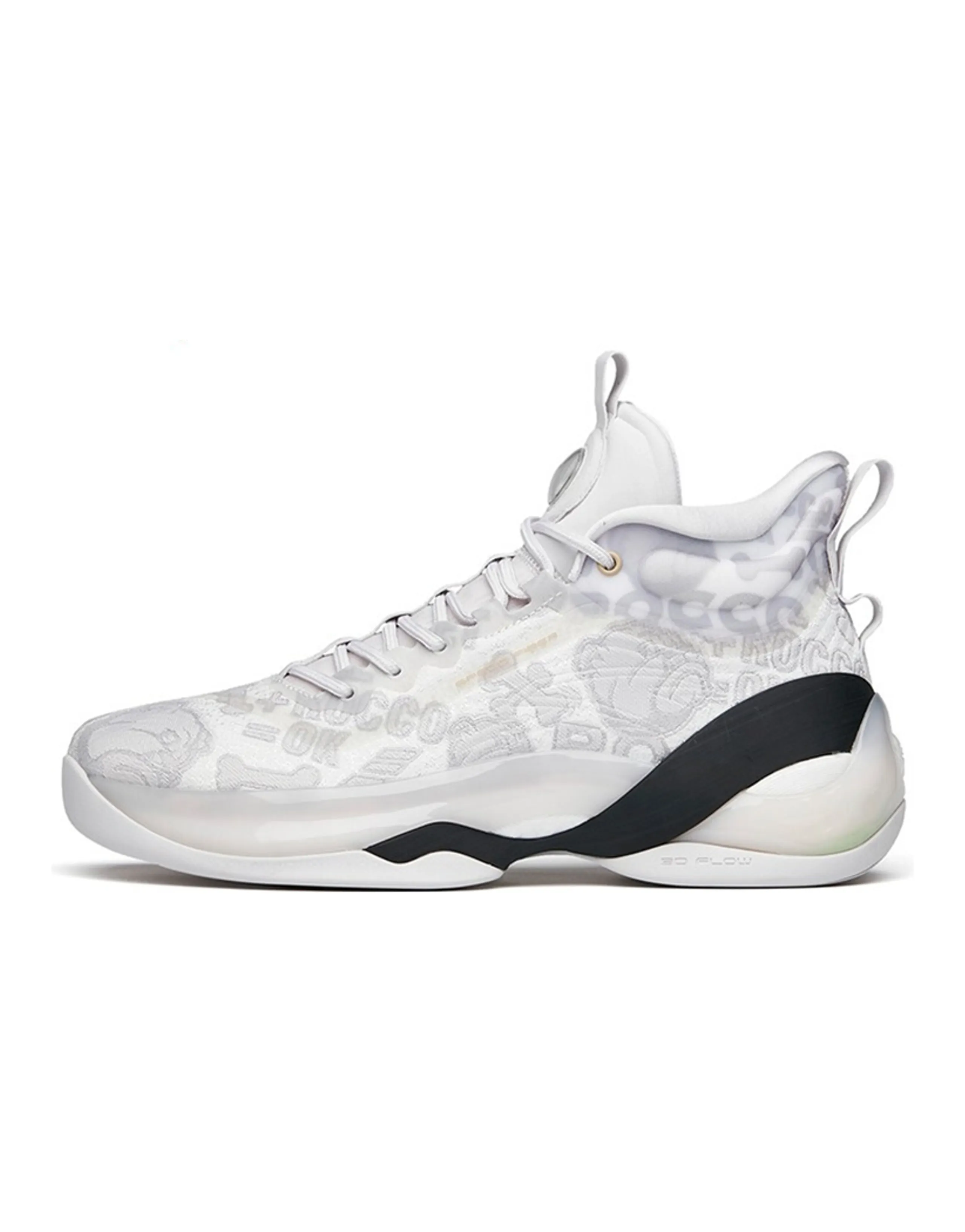 Anta KT7 KT ROCCO Cushioning Support High-Top Performance Basketball Shoes Men's Gray White