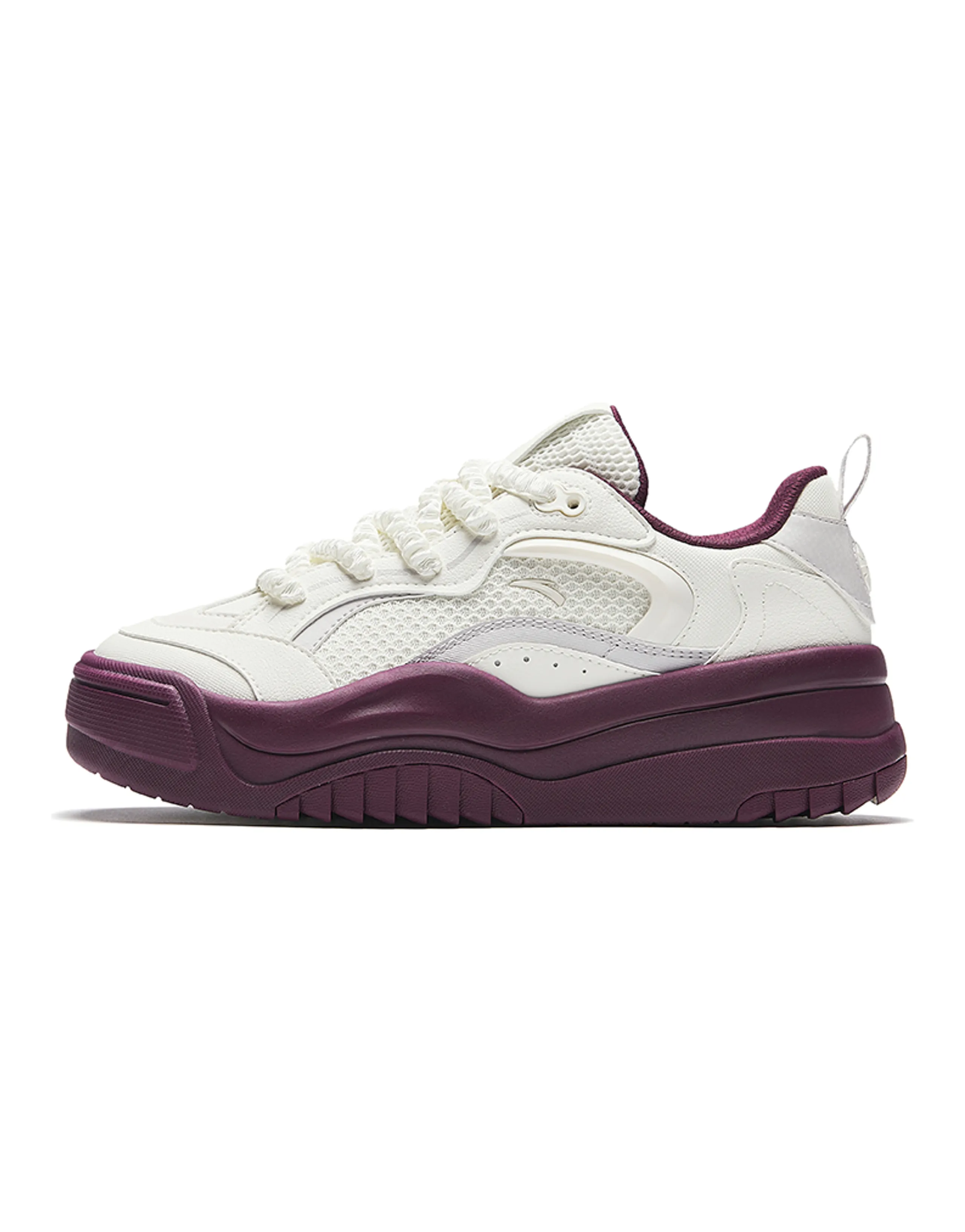 Anta Lightweight Height Increasing Low-Top Skateboard Shoes Women's Light Silver Gray