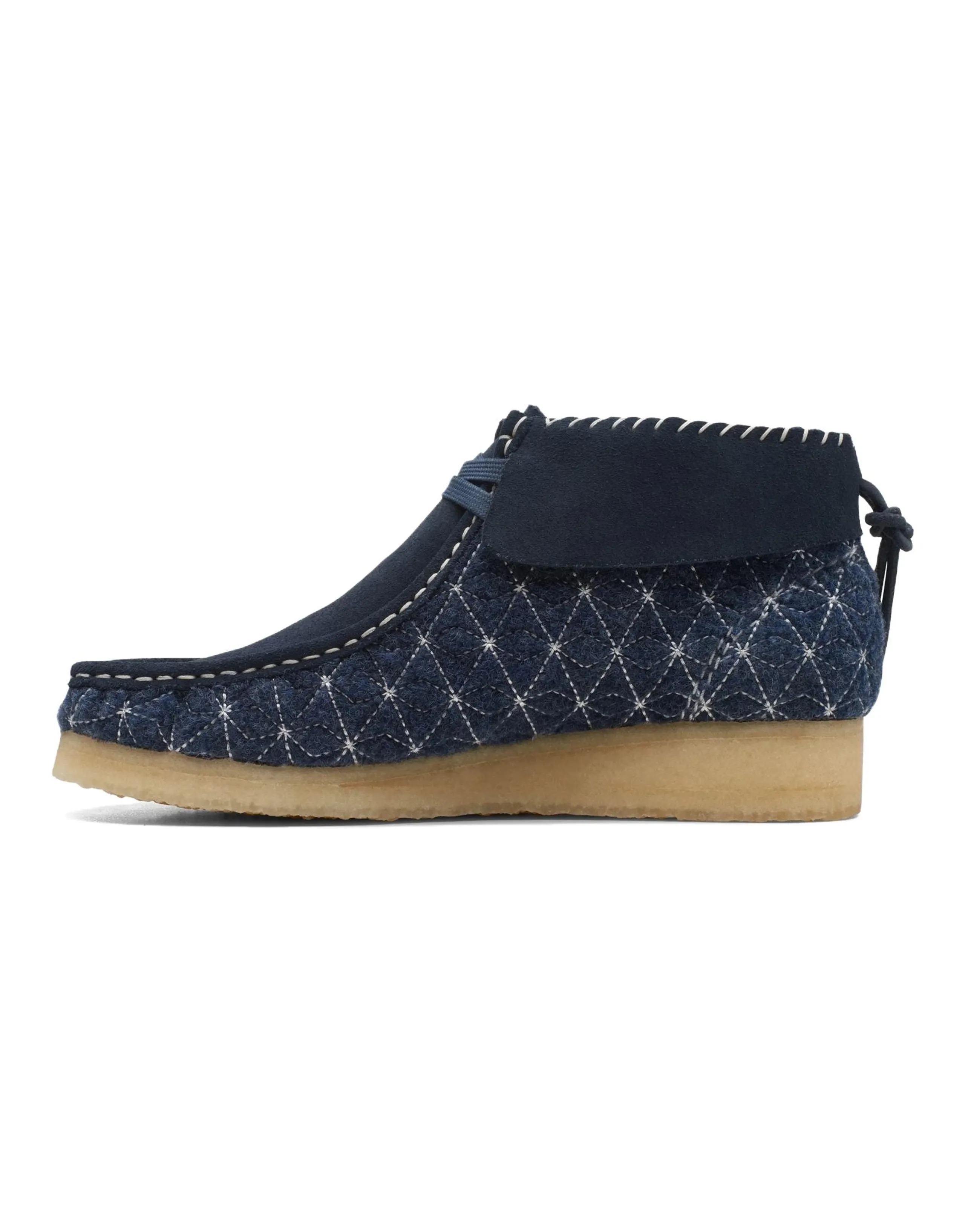 Clarks Women's Navy Blue Chunky Sole Lace-Up Ankle Boots