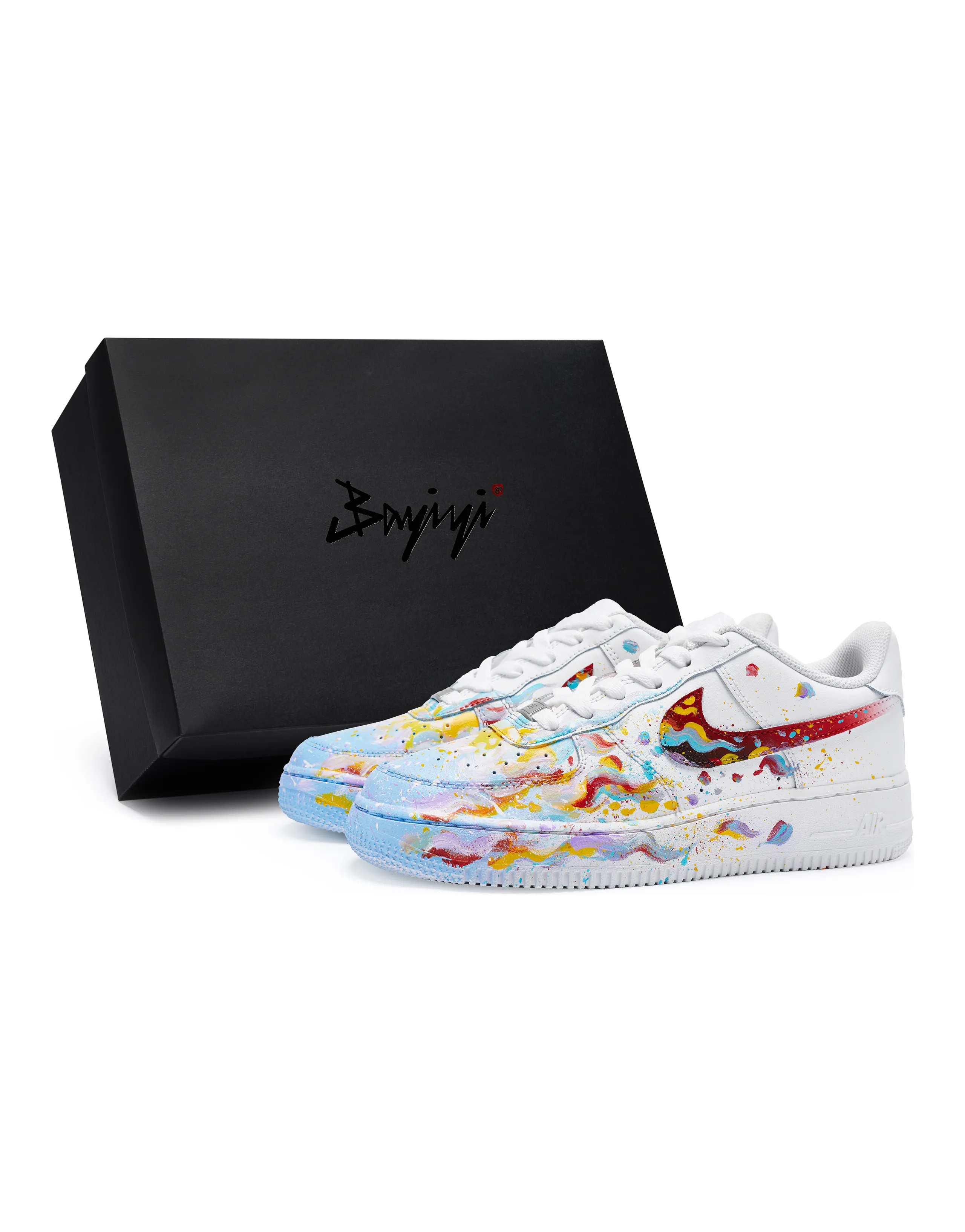 Nike Air Force 1 Impact Resistance Low-Top Skateboard Shoes Unisex White Blue Red